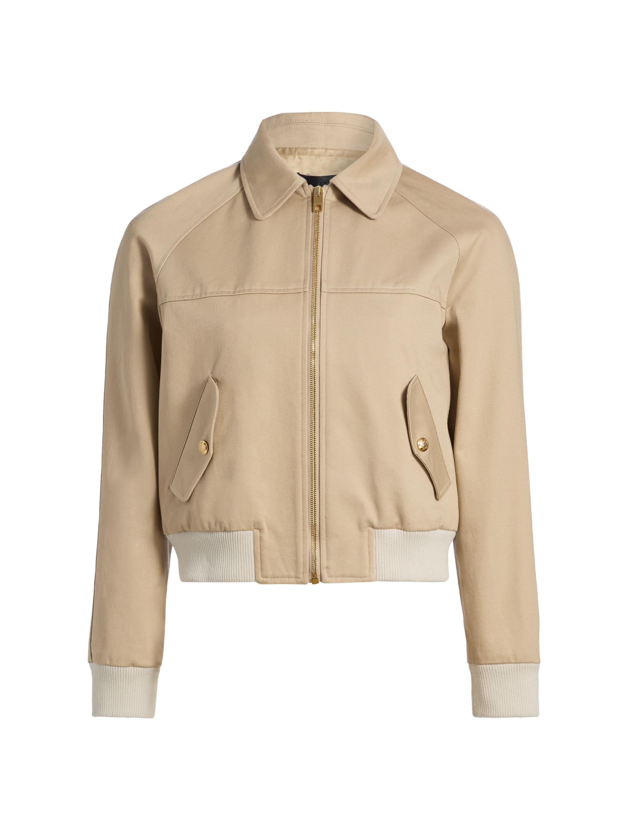 Nili Lotan Women's Saul Cotton Bomber Jacket - Beige