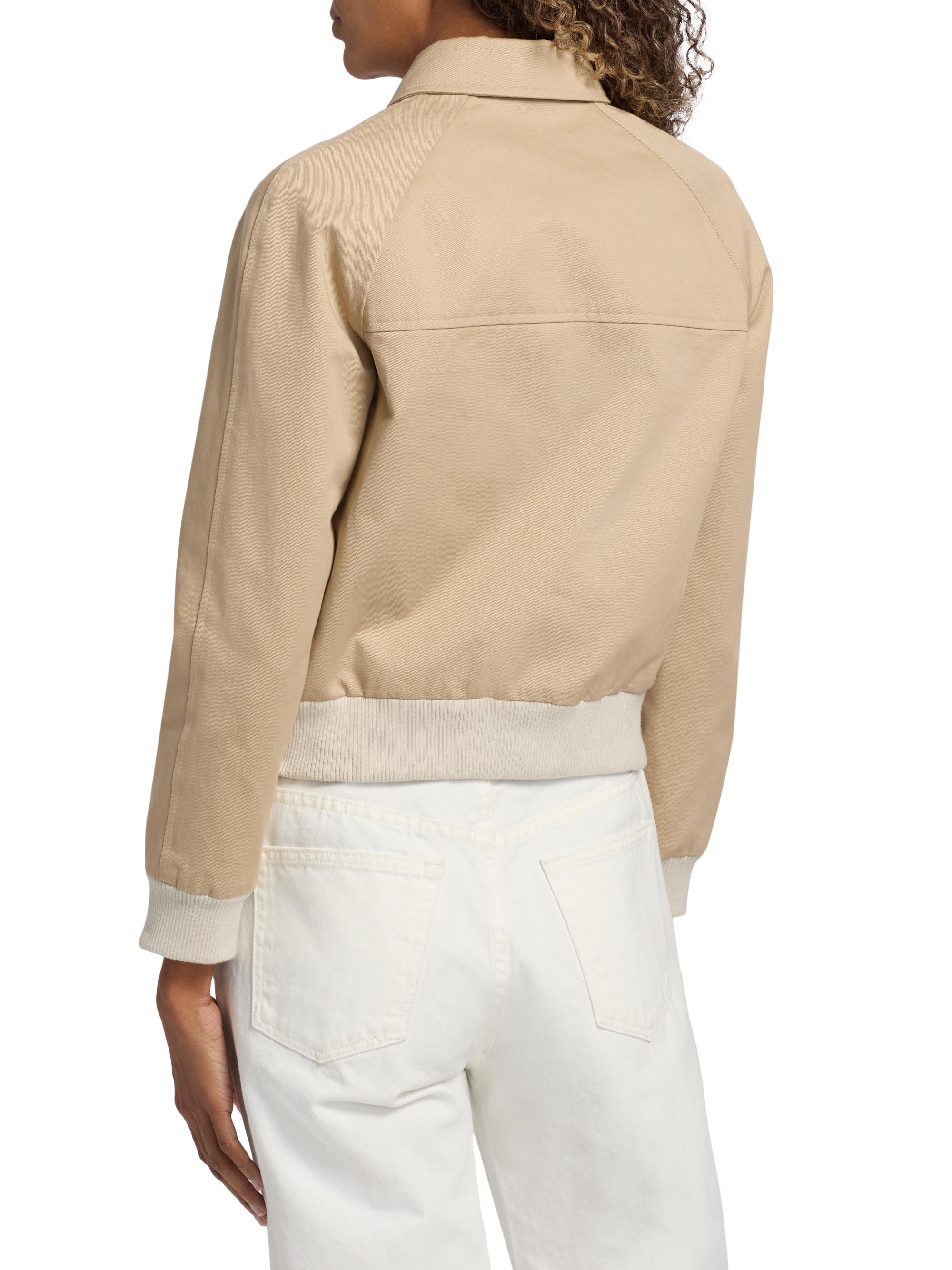 Nili Lotan Women's Saul Cotton Bomber Jacket - Beige | Thumbnail 5