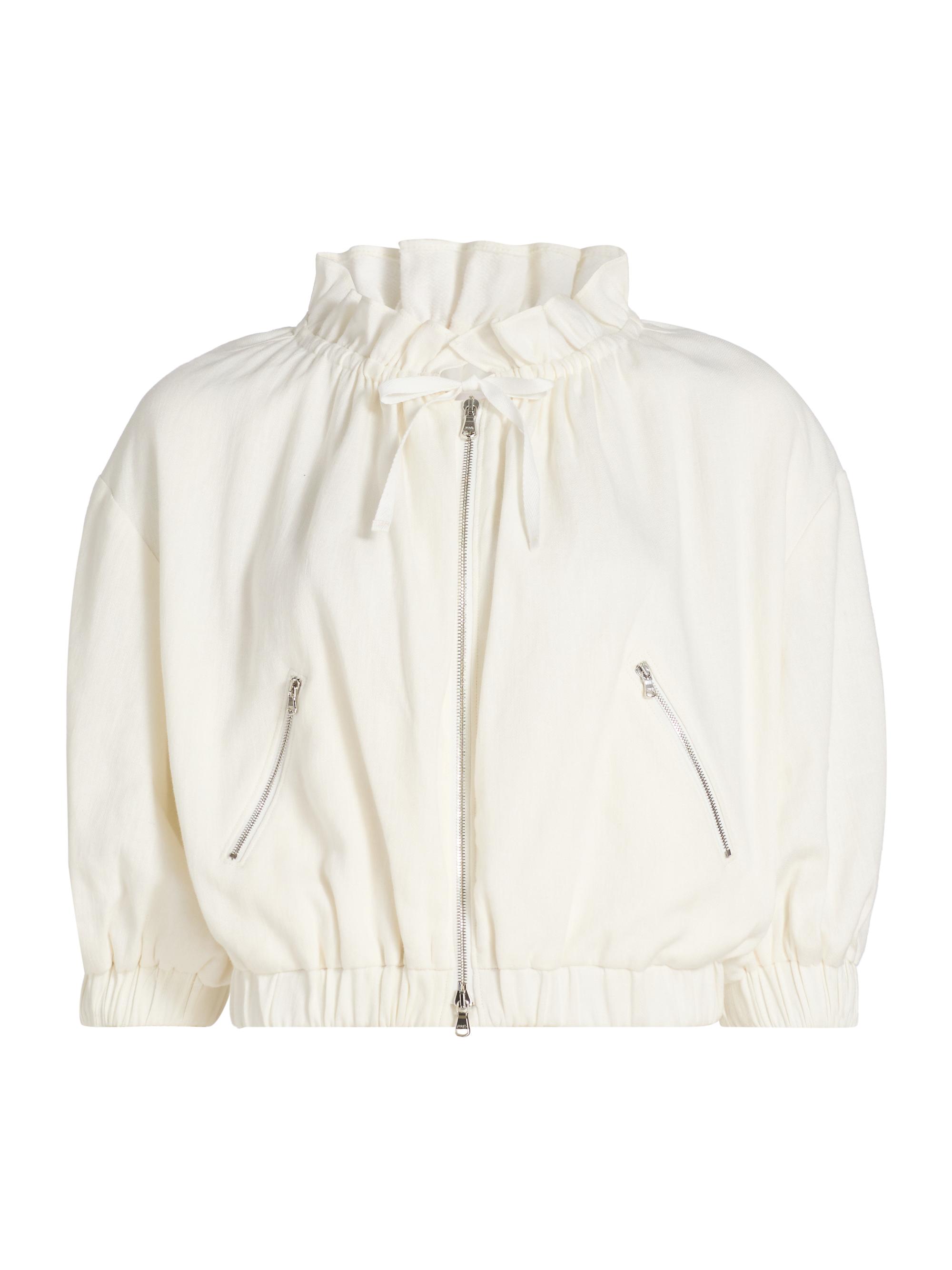 Cinq à Sept Women's Kaylie Linen-Cotton Zip-Front Crop Jacket -