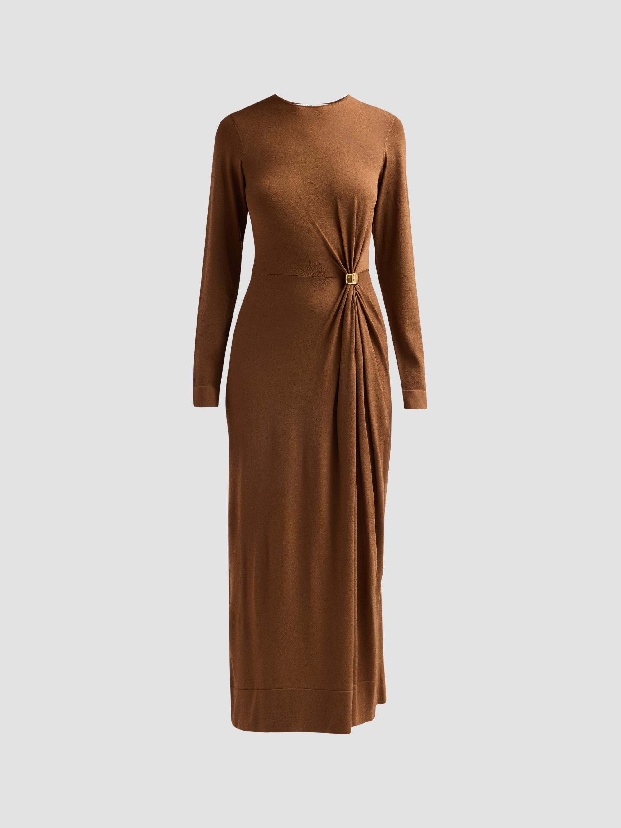 Altuzarra Women's Tingley Jersey Midi Dress - Toffee | Thumbnail 6