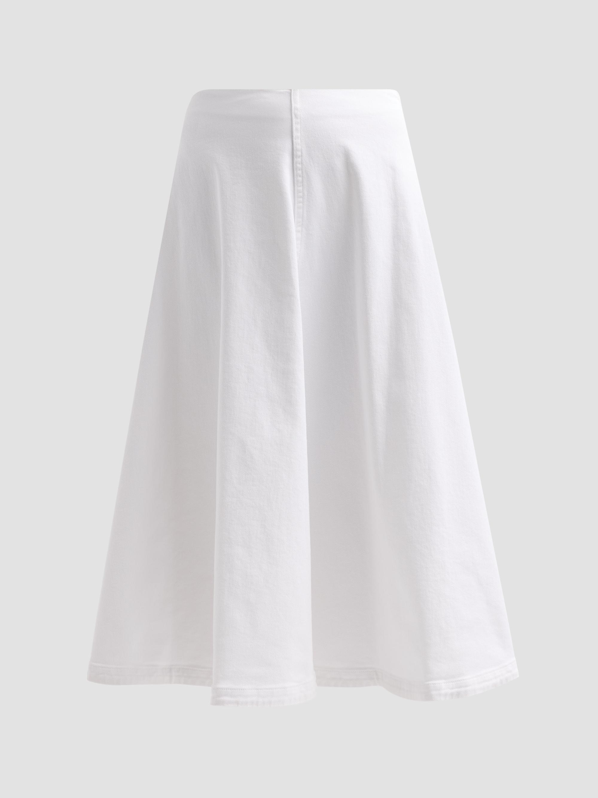 Altuzarra Women's Varda Cotton-Blend Panelled Midi Skirt - Optic White - Women's Clothing