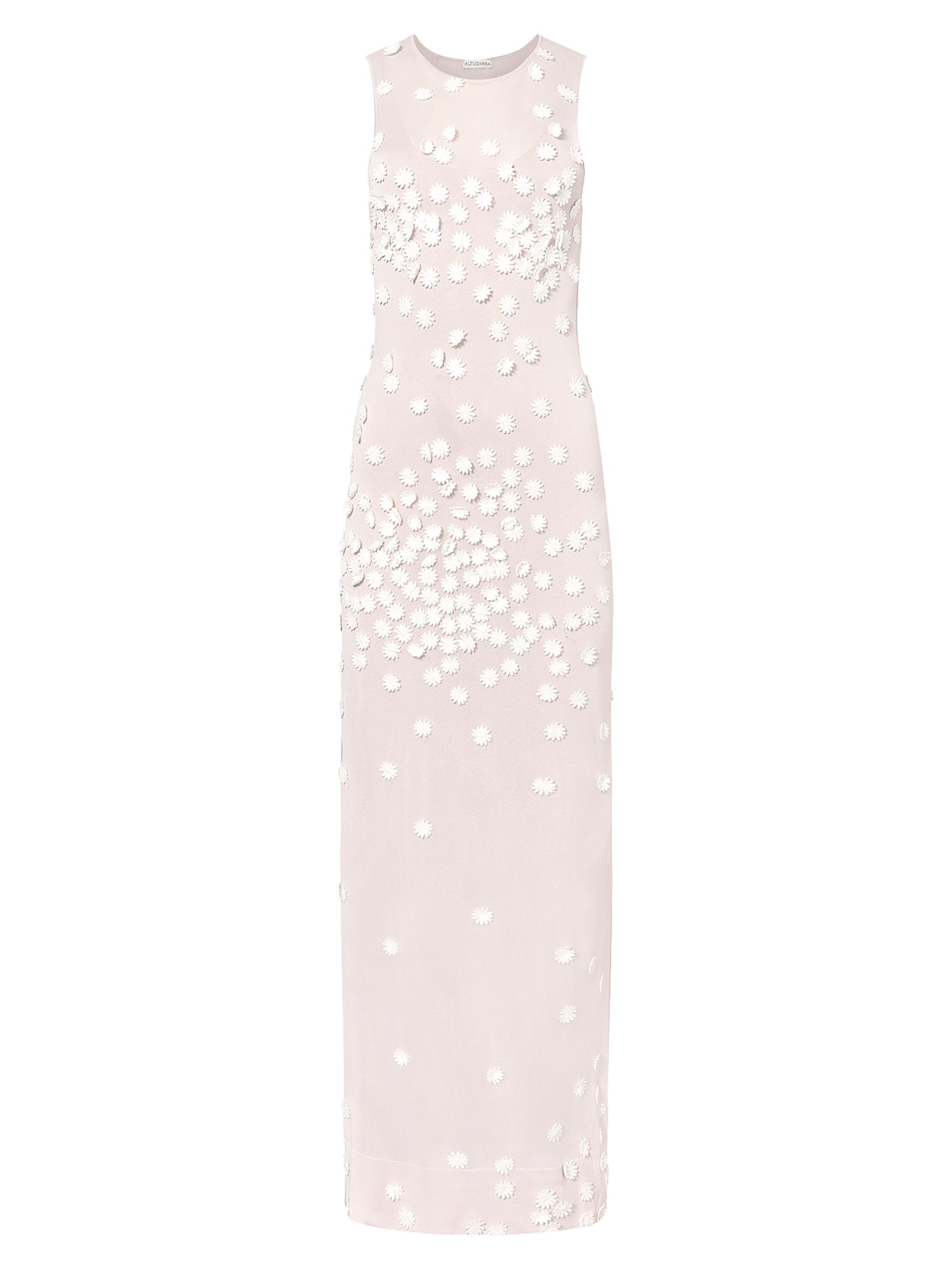Altuzarra Women's Nelly Floral-Embroidered Mesh Knit Maxi Dress - Pale Blush