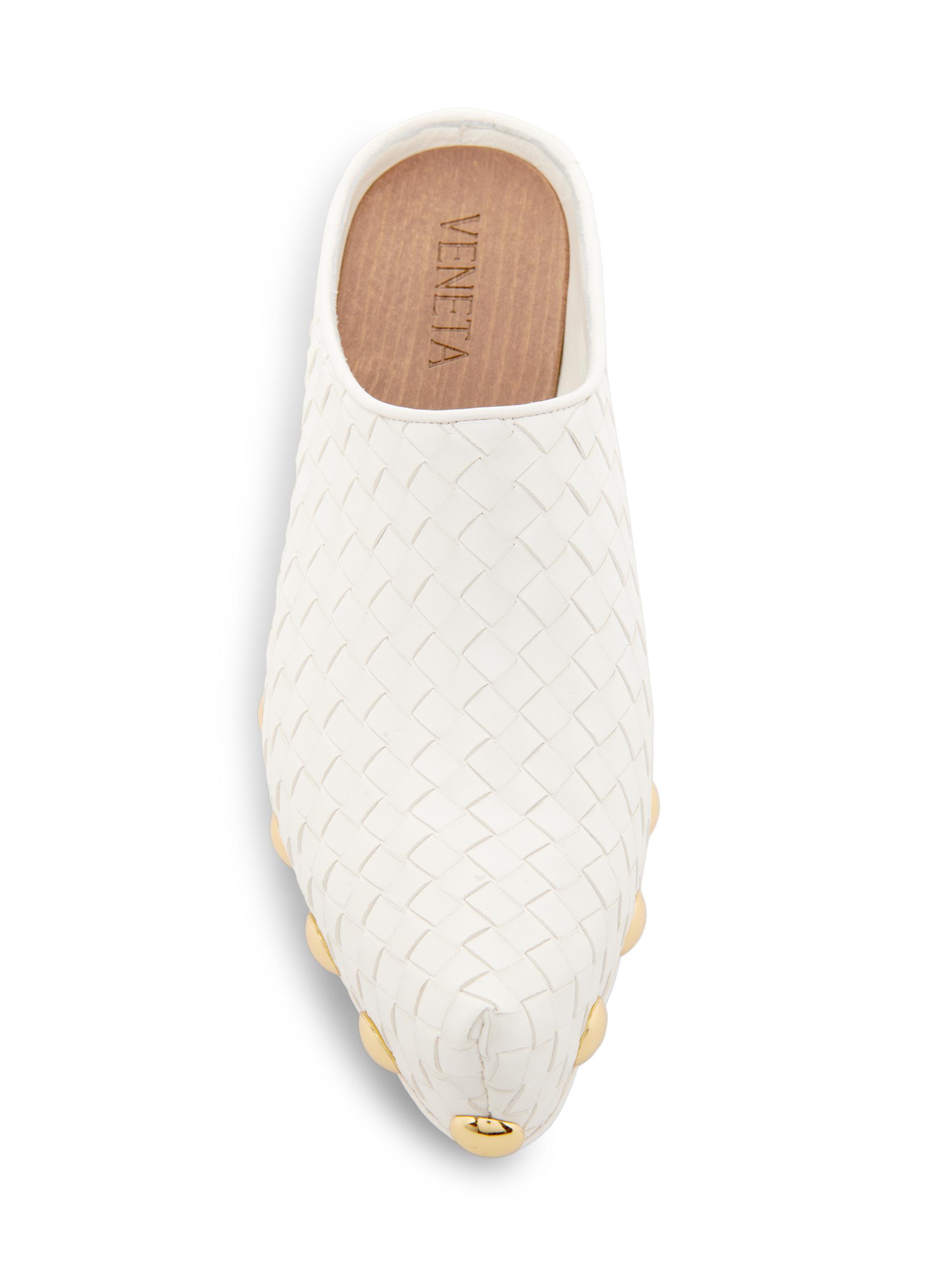 Bottega Veneta Gondola Studded Intrecciato Leather Platform Clogs