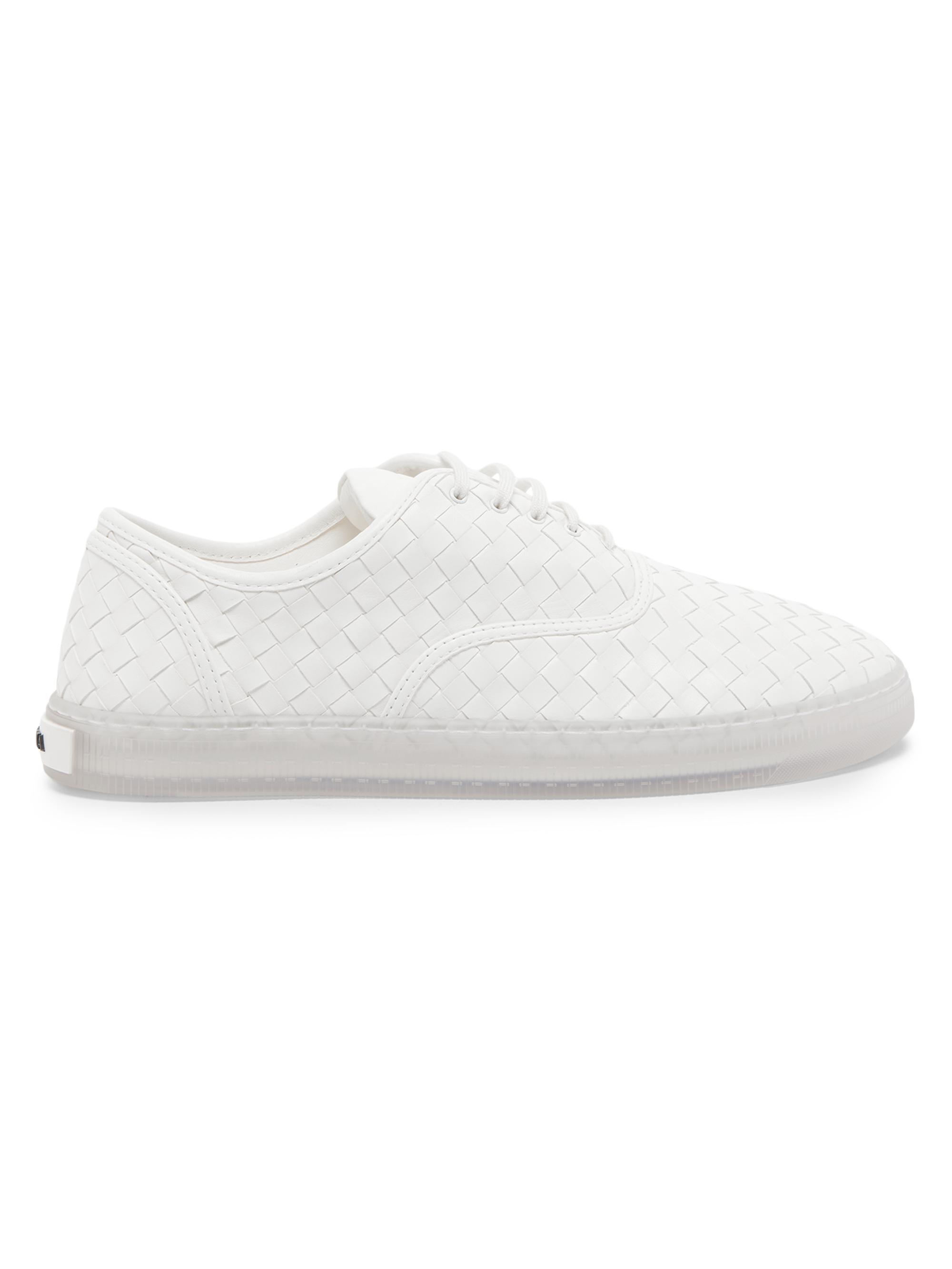 Bottega Veneta Women's Serena Intrecciato Leather Sneakers - Alabaster
