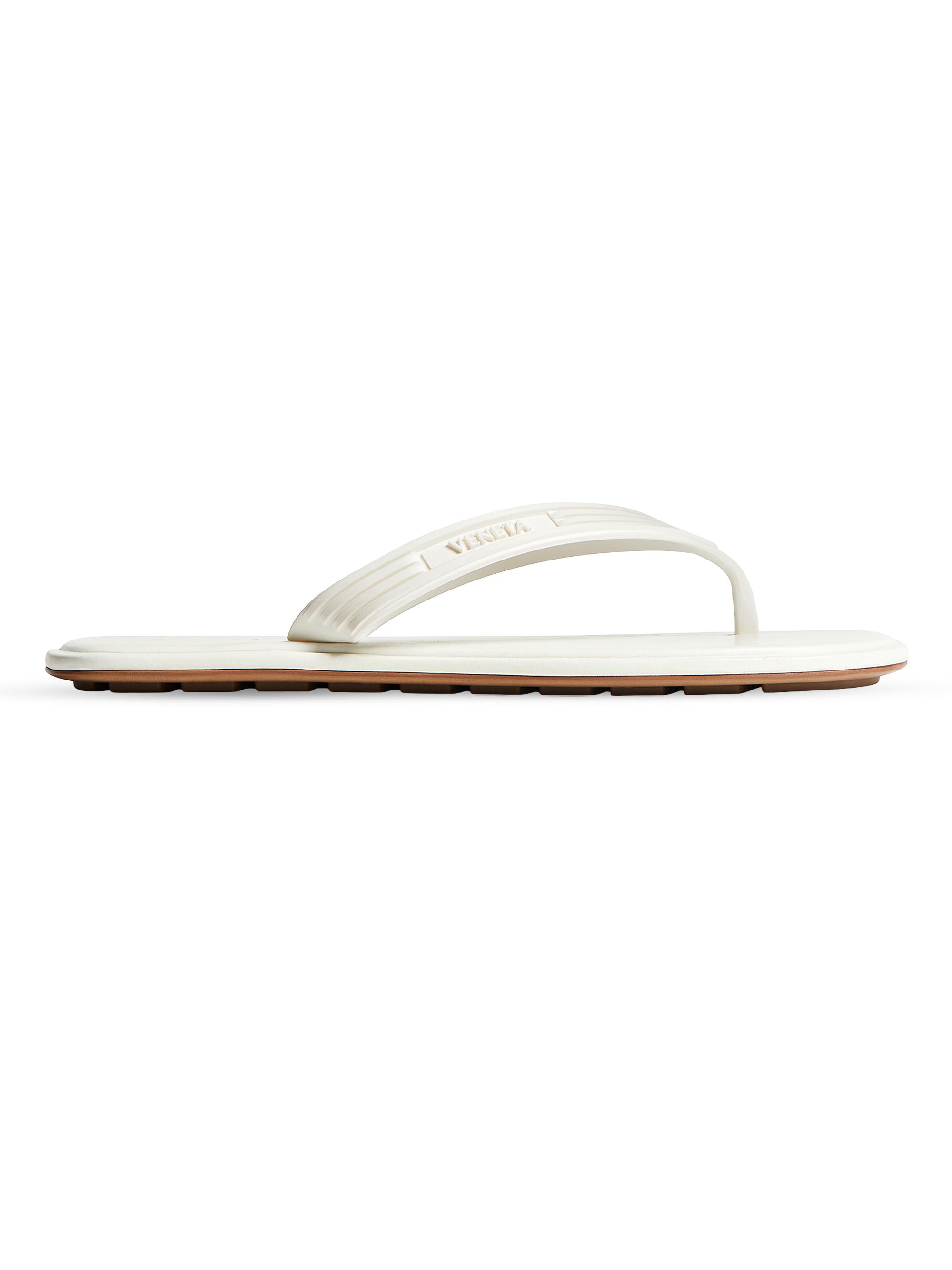Bottega Veneta Women's Sampieri Logo Flat Sandals - Alabaster | Thumbnail 6