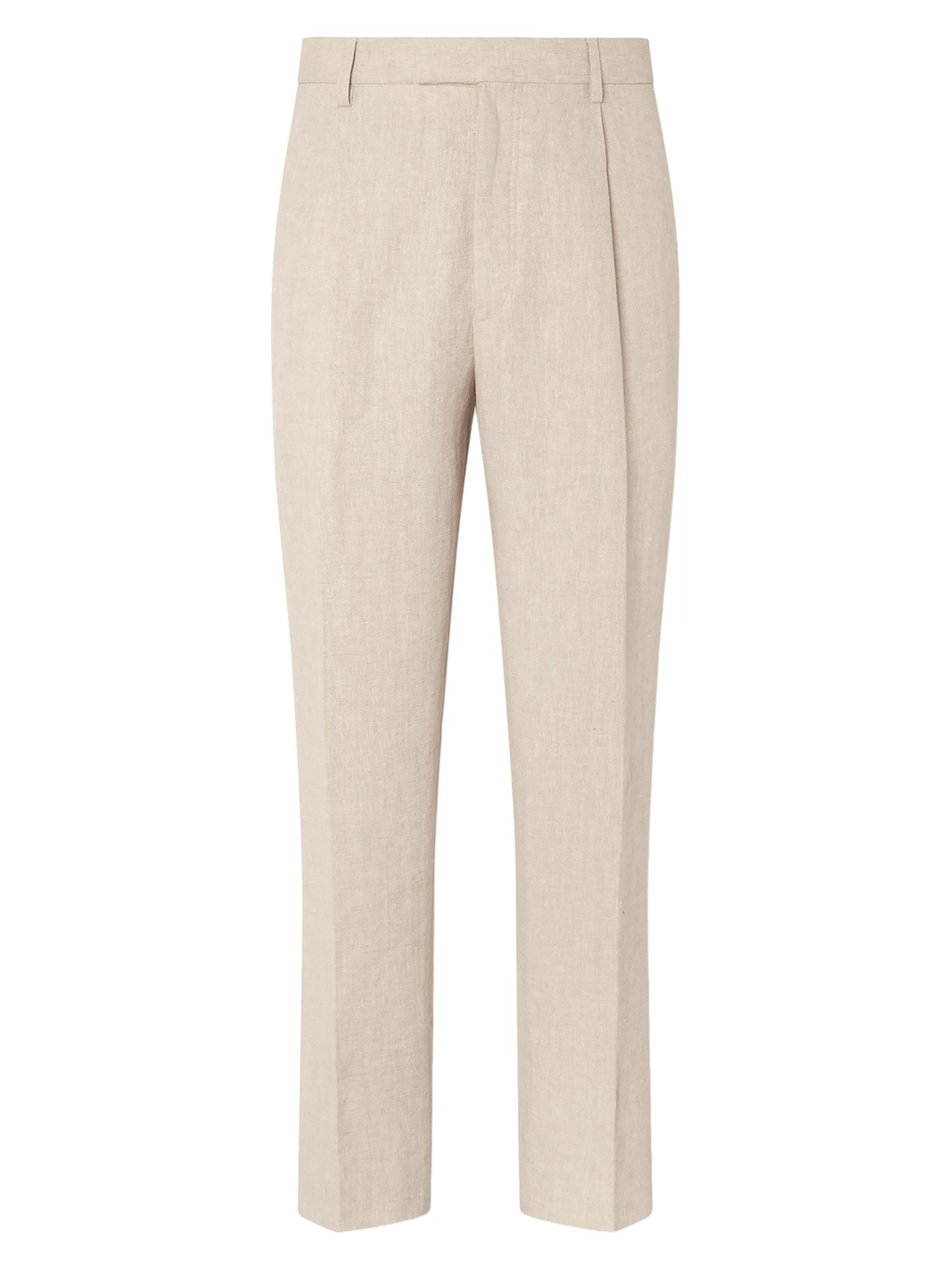 ZEGNA Men's Linen Pants - Light Taupe
