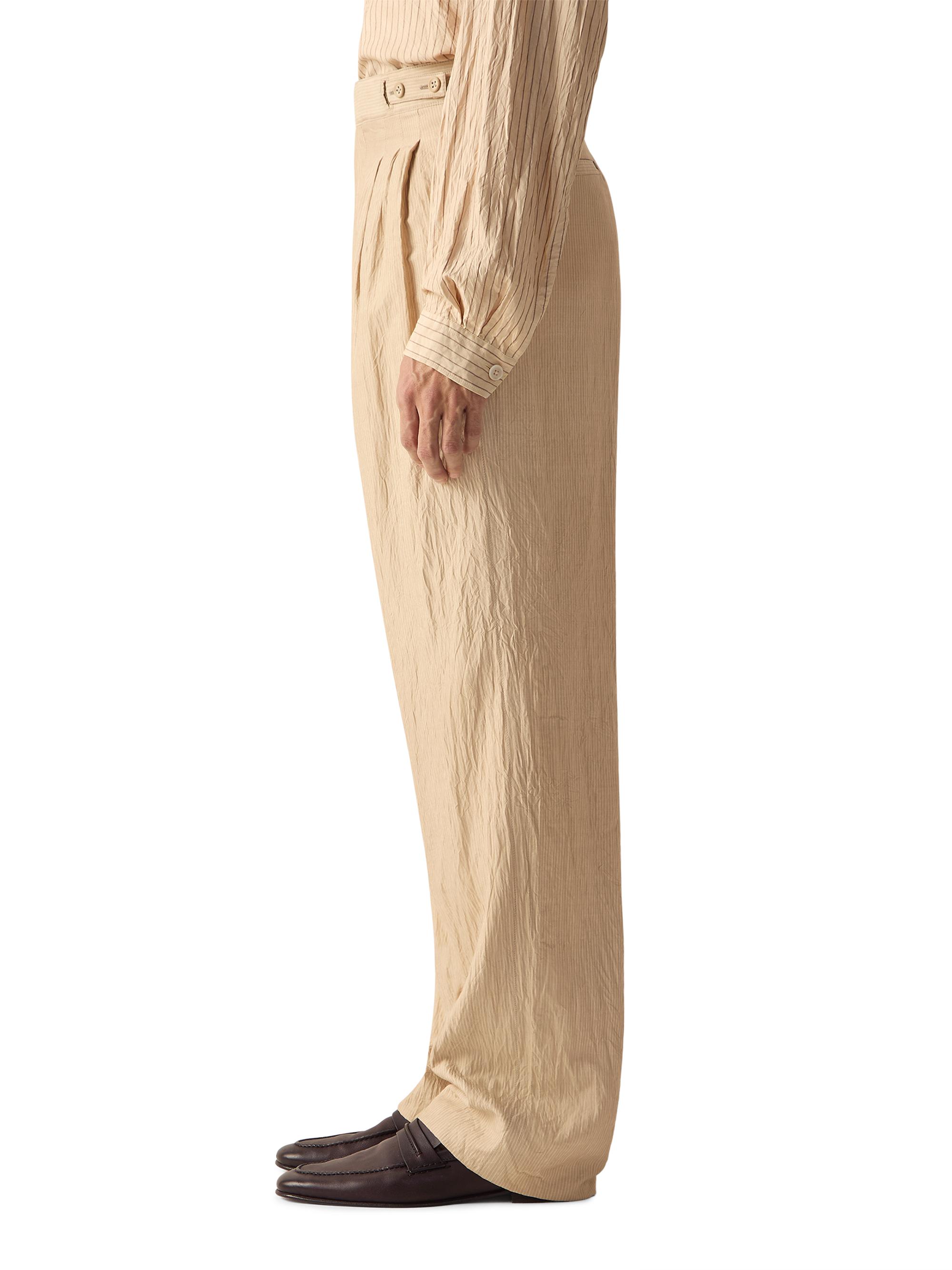 ZEGNA Men's Silk Pants - Beige Brown | Thumbnail 3