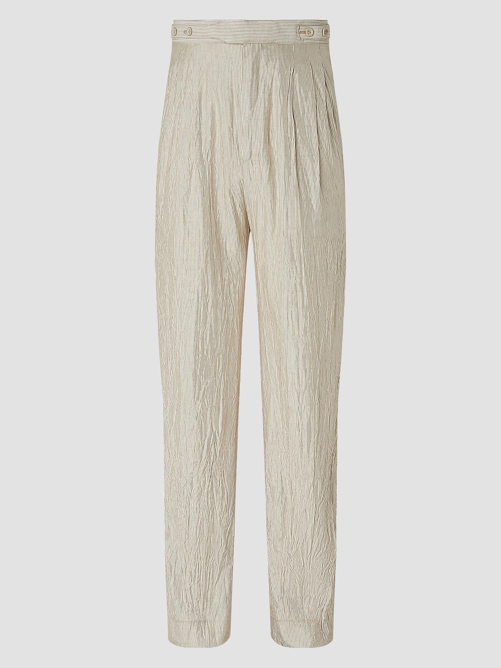 ZEGNA Men's Silk Pants - White Light Grey