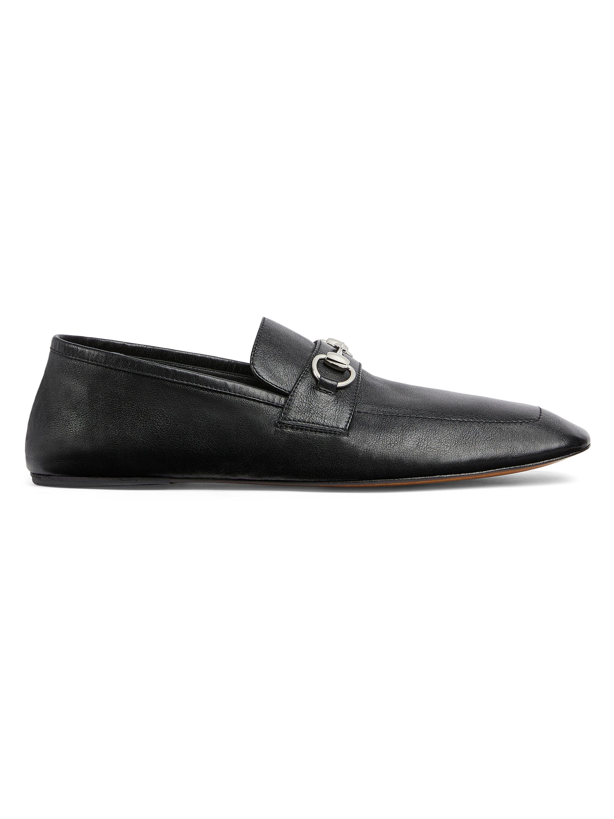 Gucci Men's Edgar Horsebit Leather Loafers - Black