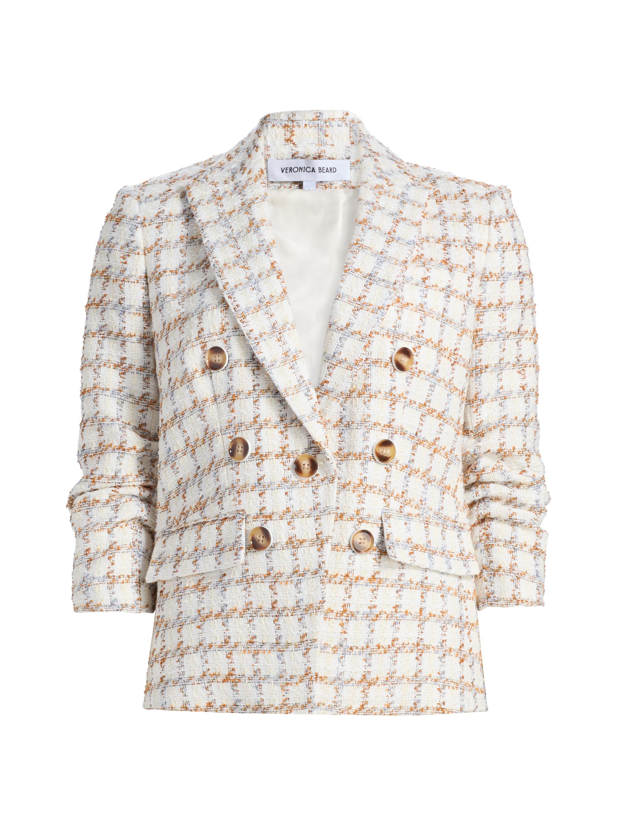 Veronica Beard Women's Ryland Tweed Dickey Jacket - Ecru Multi