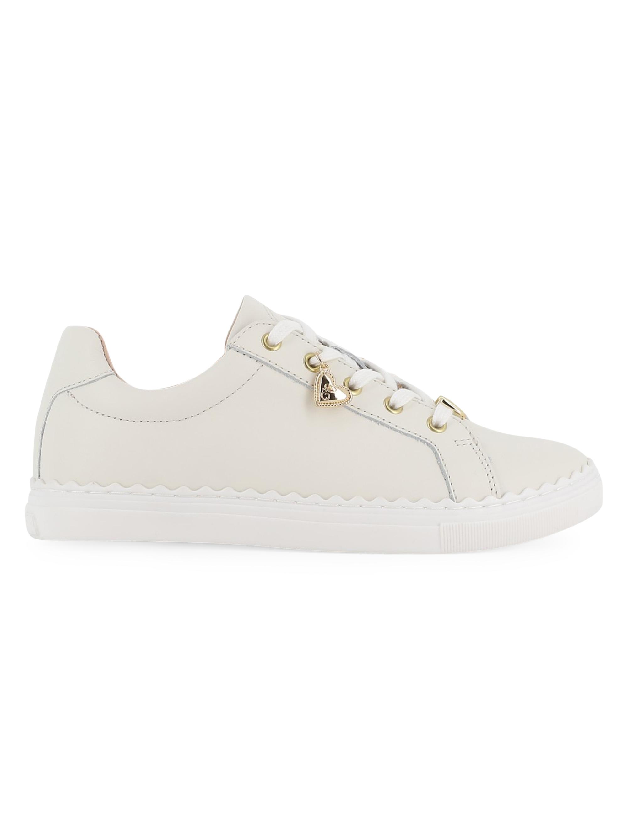 Chloé Girl's Scallop Leather Sneakers - Offwhite 11 (Child) | Thumbnail 9