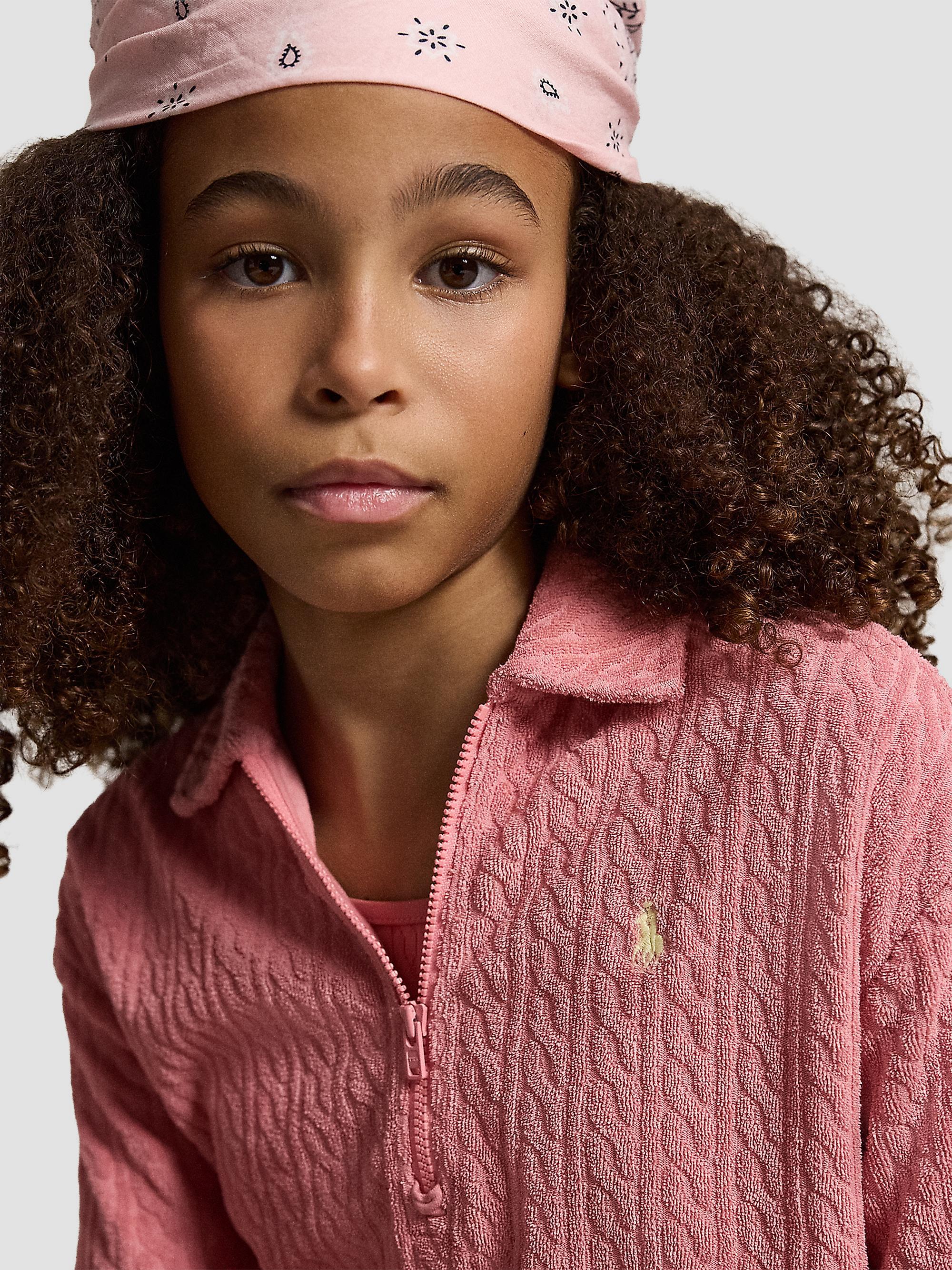 Polo Ralph Lauren Little Girl's & Girl's Cable-Knit Terry Half-Zip
