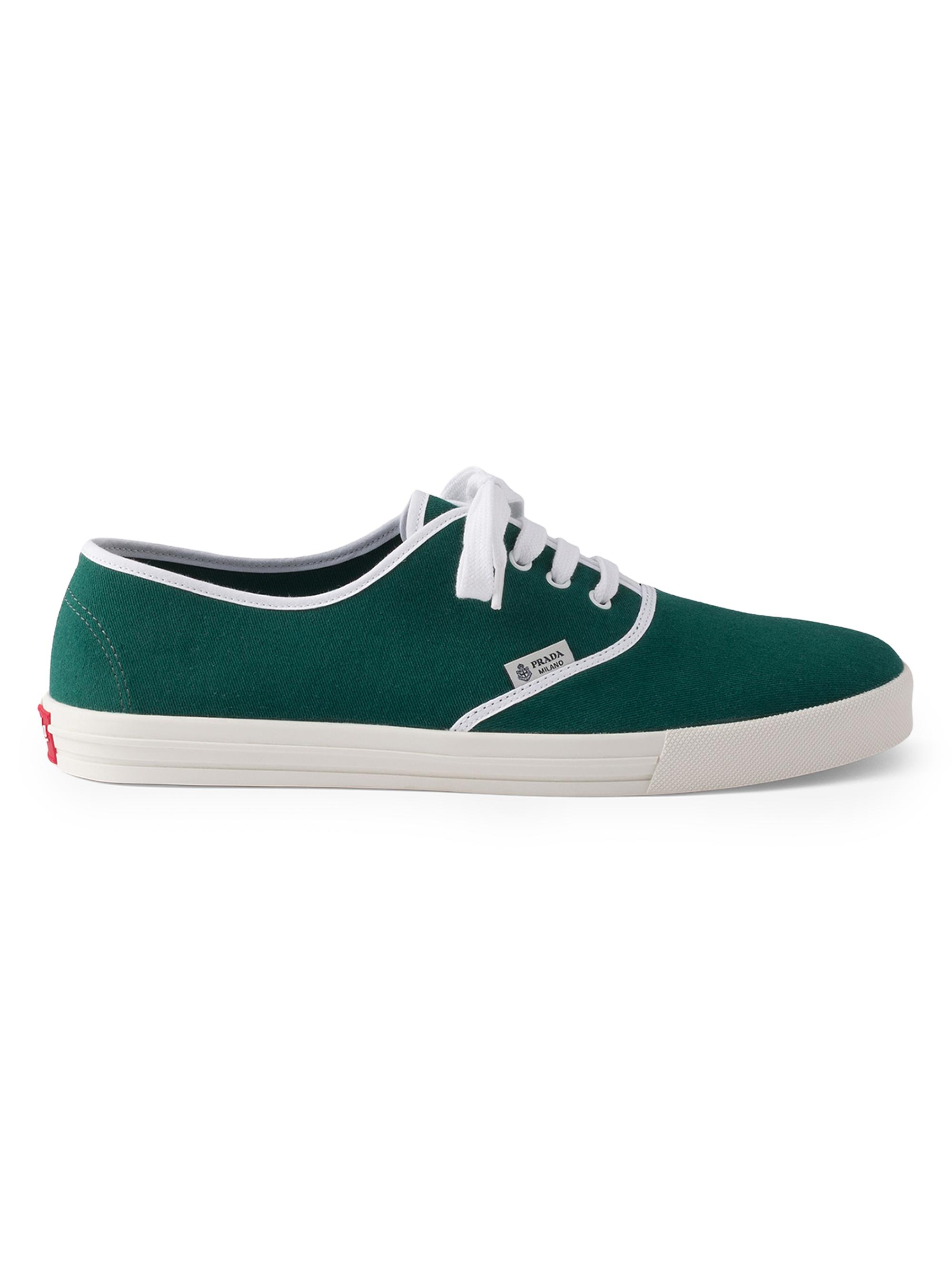 Prada Men's Drill Fabric Sneakers - Green