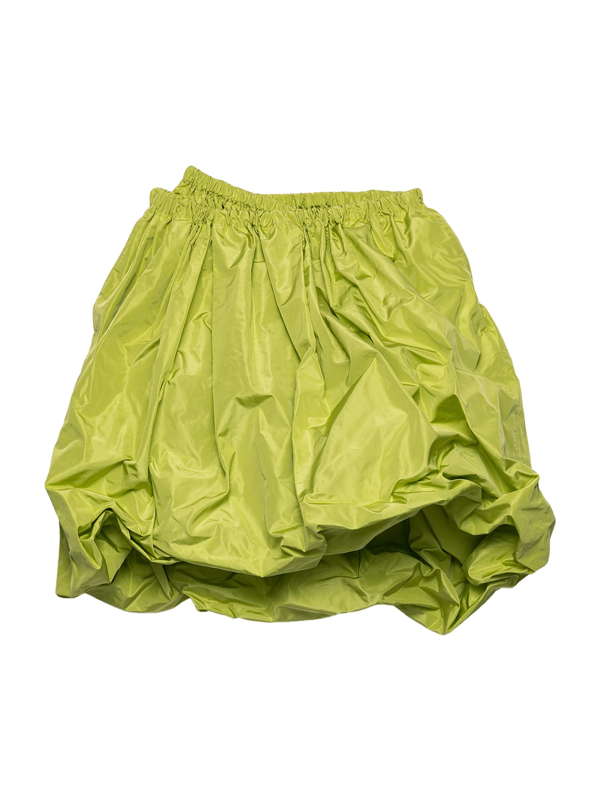 Prada Women's Technical Taffeta Skirt - Green