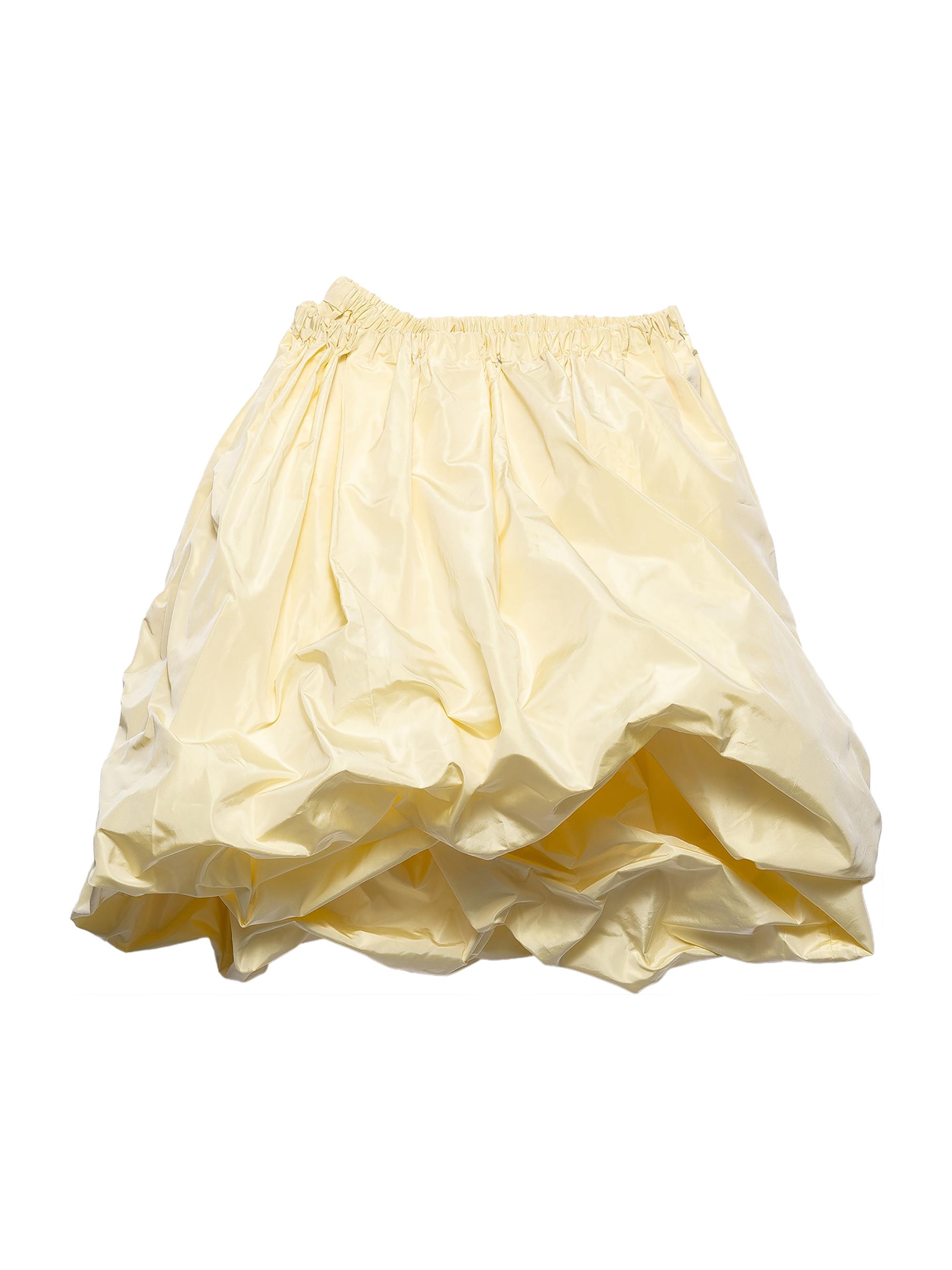 Prada Women's Technical Taffeta Skirt - Yellow
