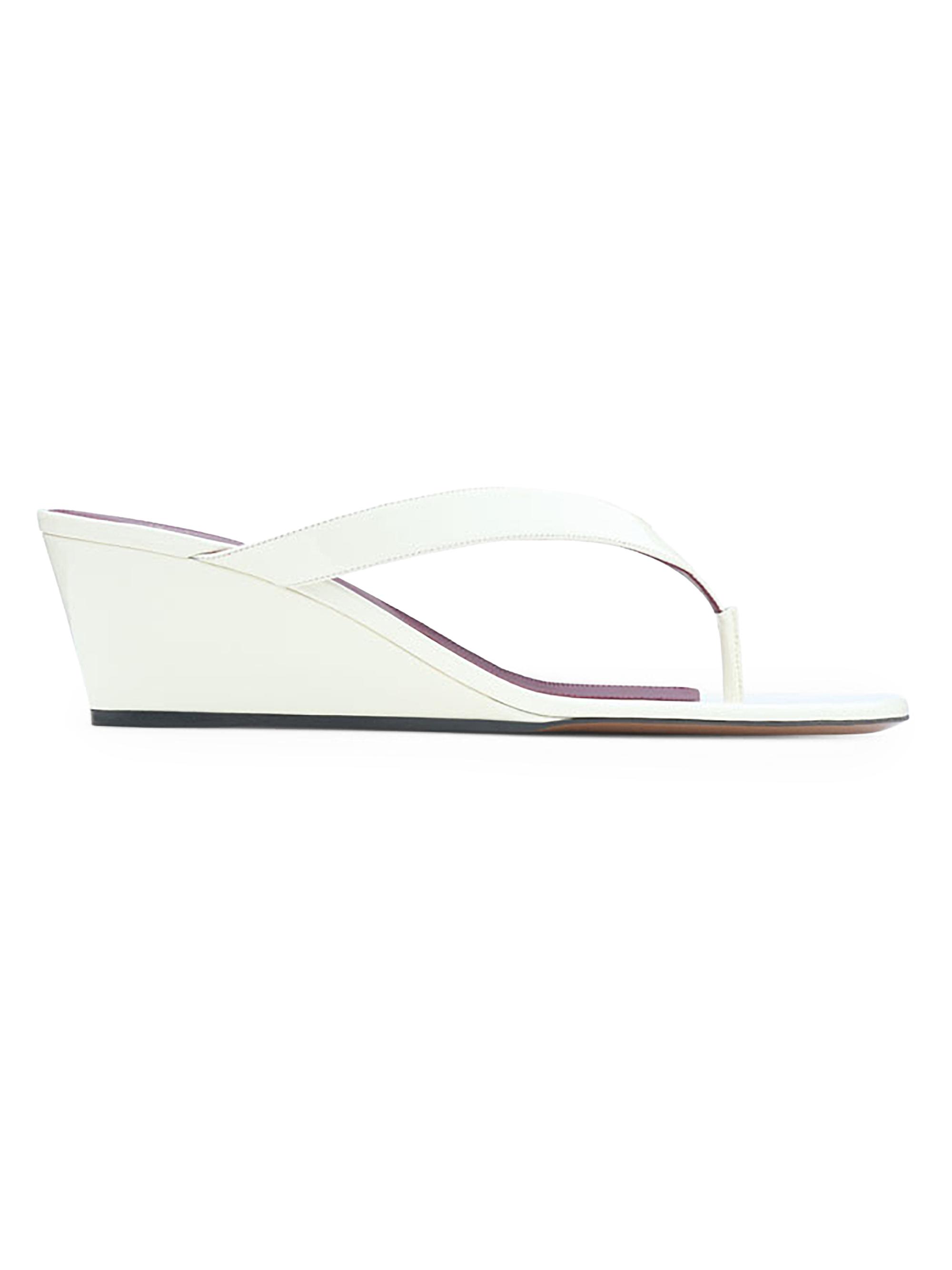 Neous Women's Tercus 50MM Patent Leather Wedge Sandals - Cream