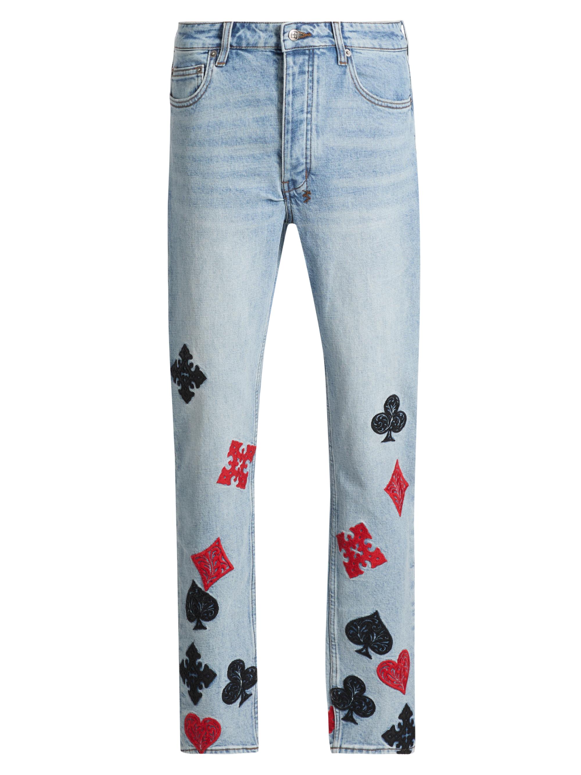 Ksubi Men's Chitch Duke Card-Motif Jeans - Denim