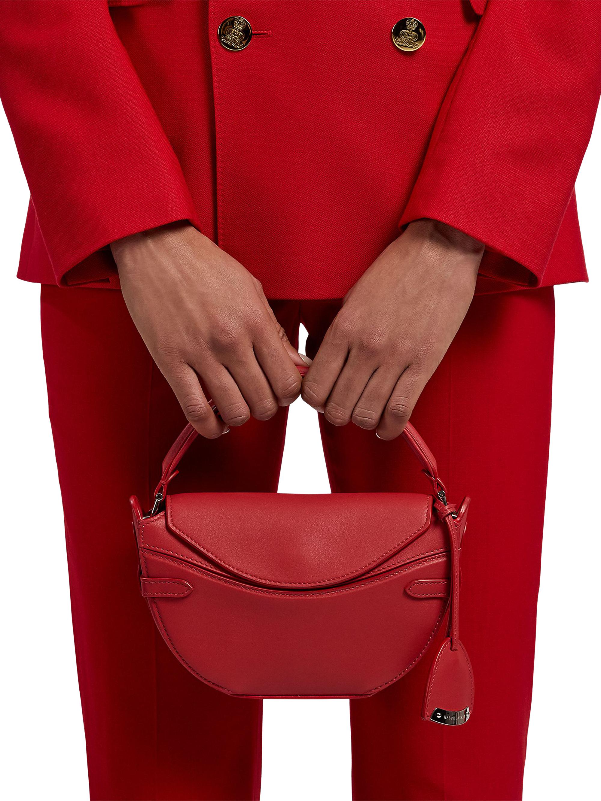 Ralph Lauren Collection Women's Mini Leather Crossbody Bag - Hot Pepper