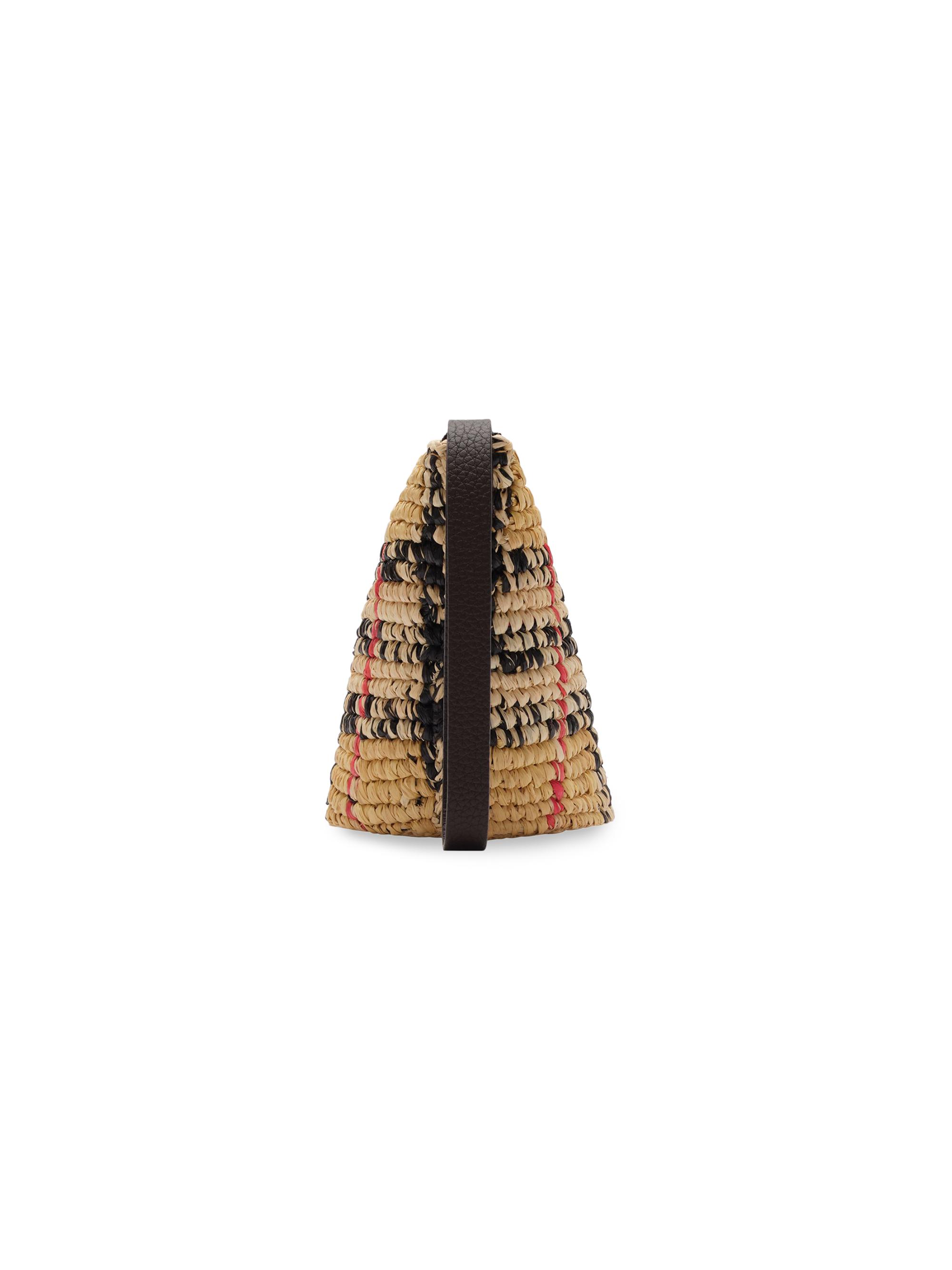 Burberry Margate Small Check Raffia Pouch | Saks Fifth Avenue