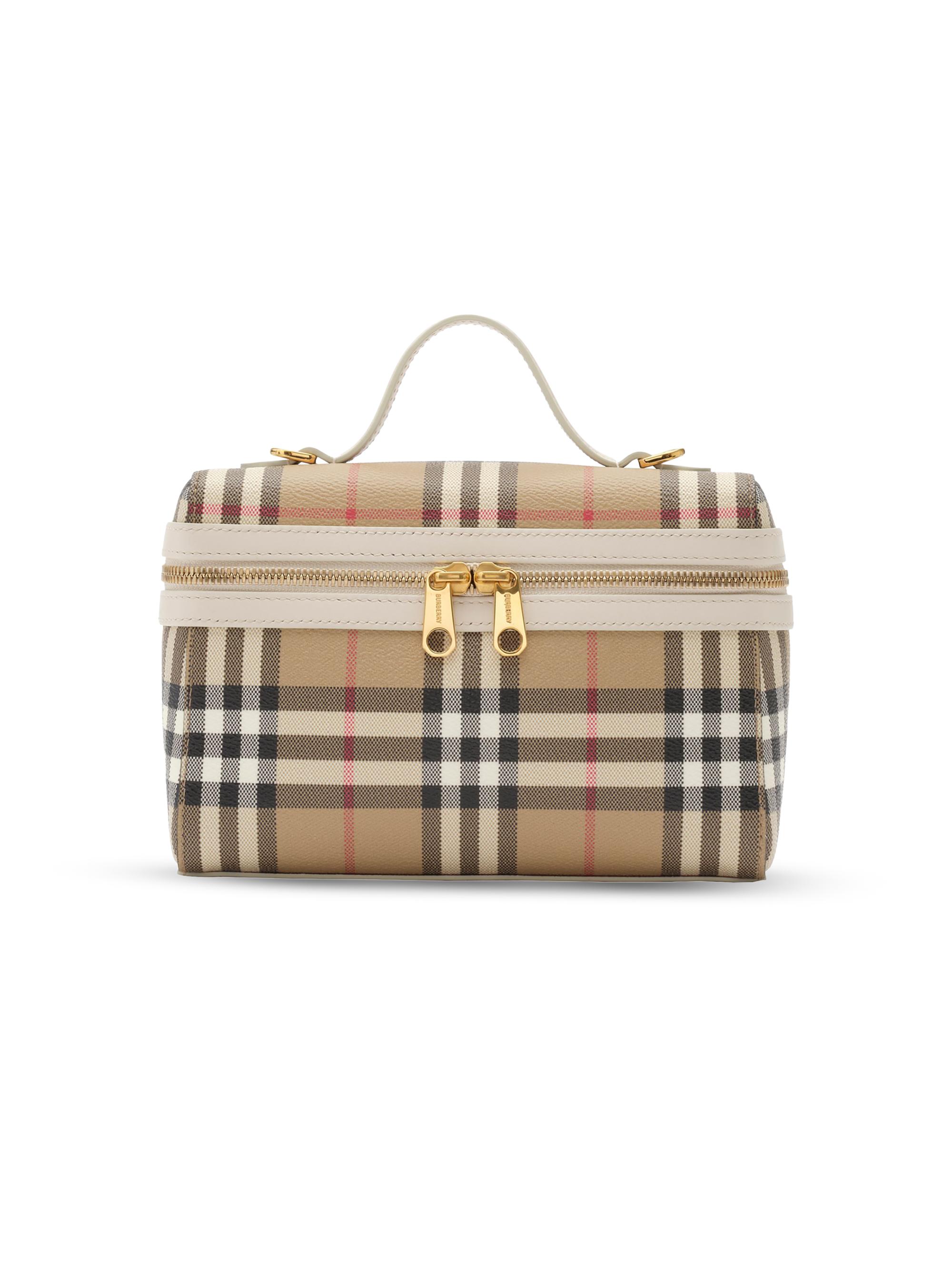 Burberry Women's Signature Check Leather Vanity Case - Soap
