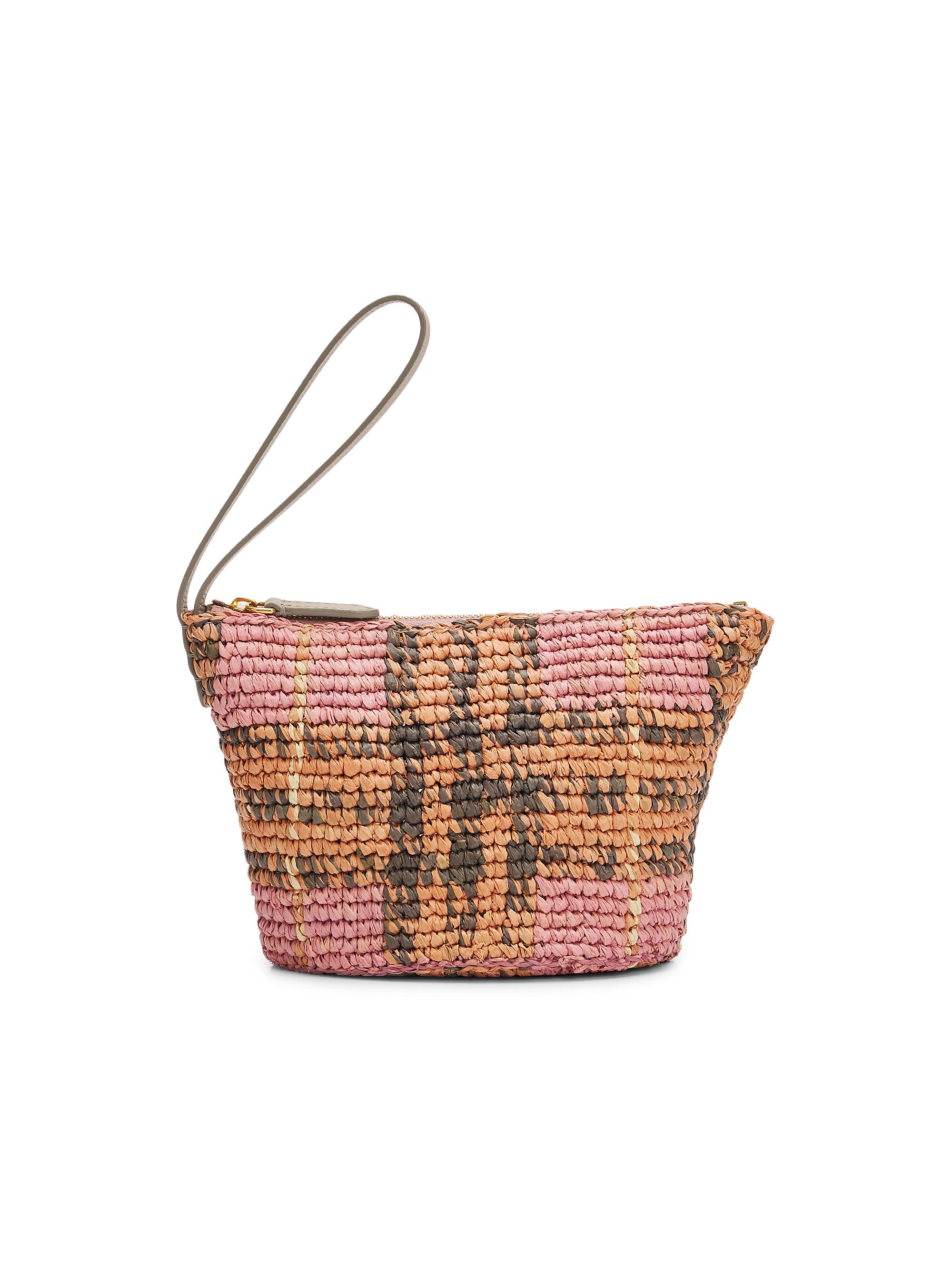 Burberry Women's Margate  Raffia Pouch - Pink