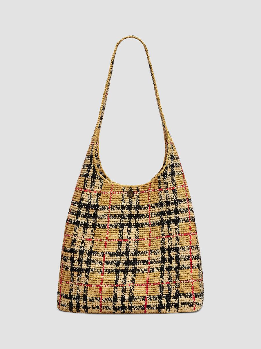 Burberry Margate Large Raffia Hobo Bag | Saks Fifth Avenue