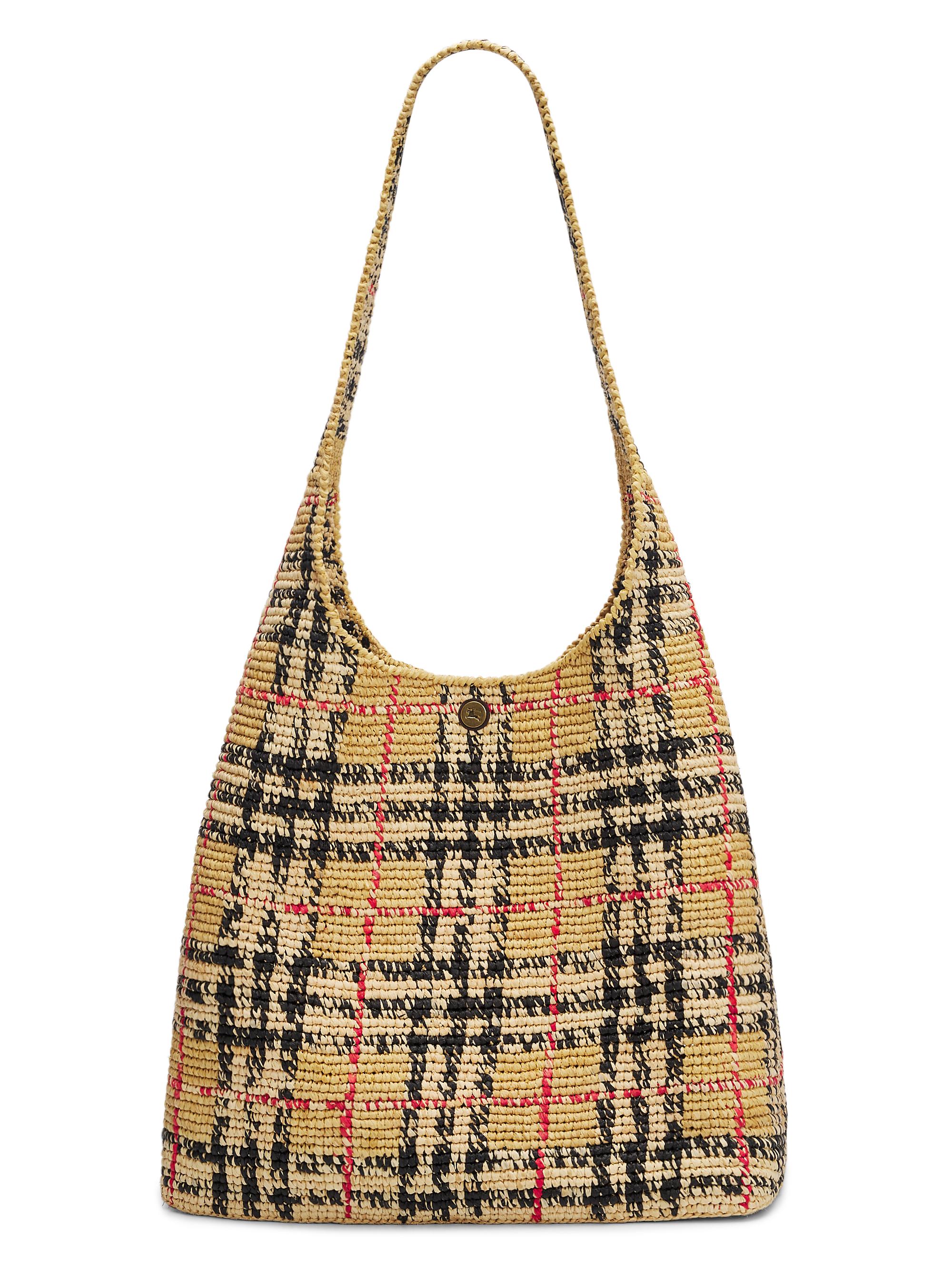 Burberry Women's Margate  Raffia Hobo Bag - Sand