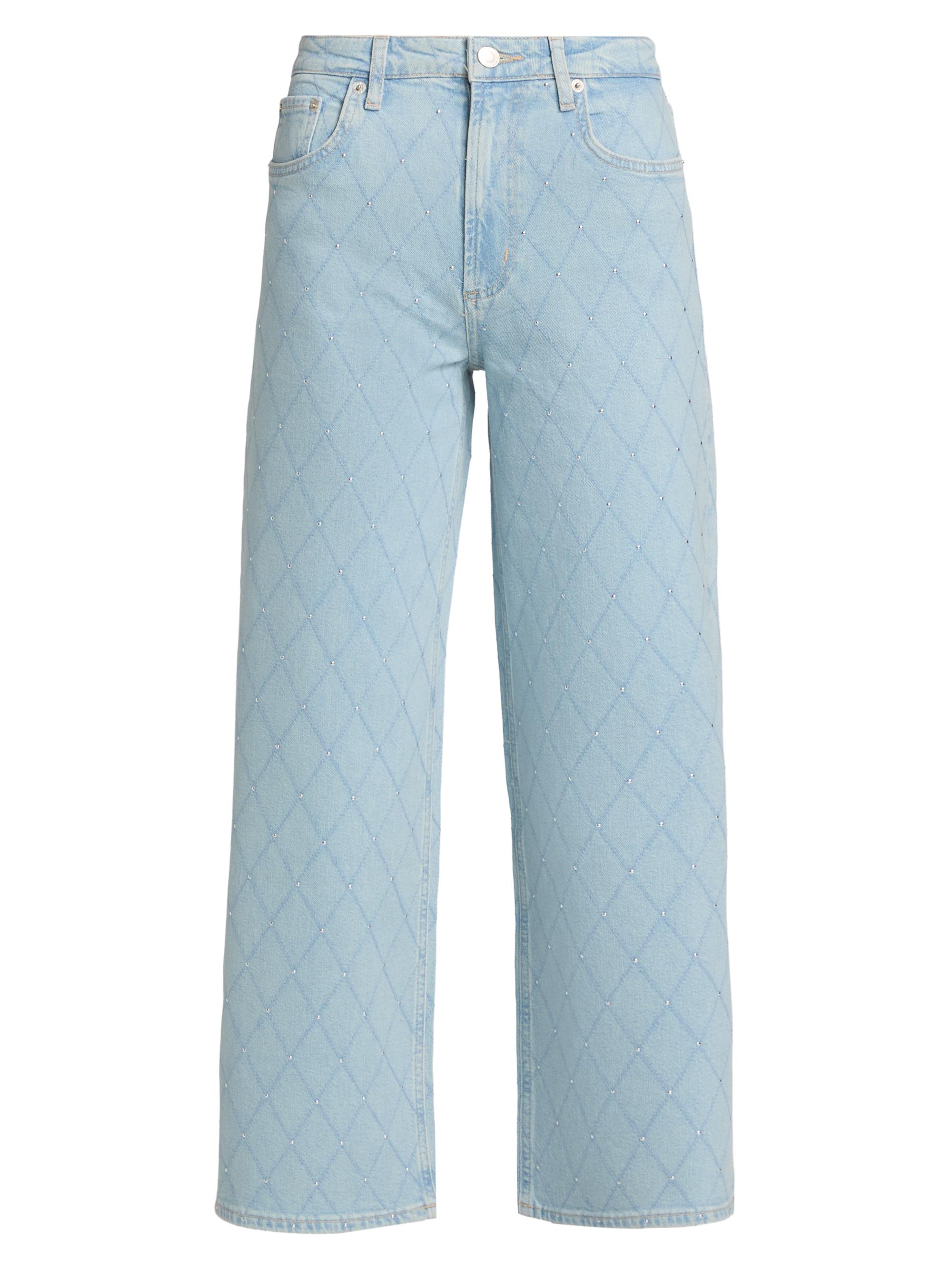Getty Cotton Straight-Leg Crop Jeans