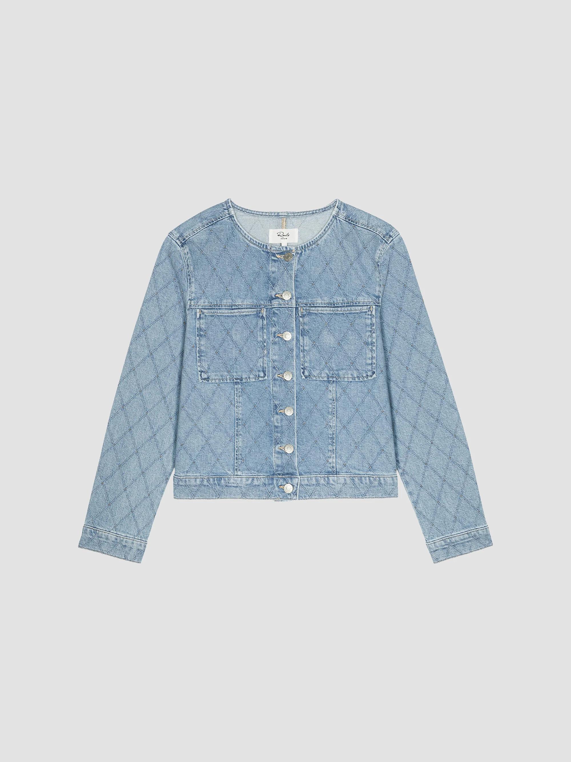 Rails Lido Washed Denim Crop Jacket | Saks Fifth Avenue