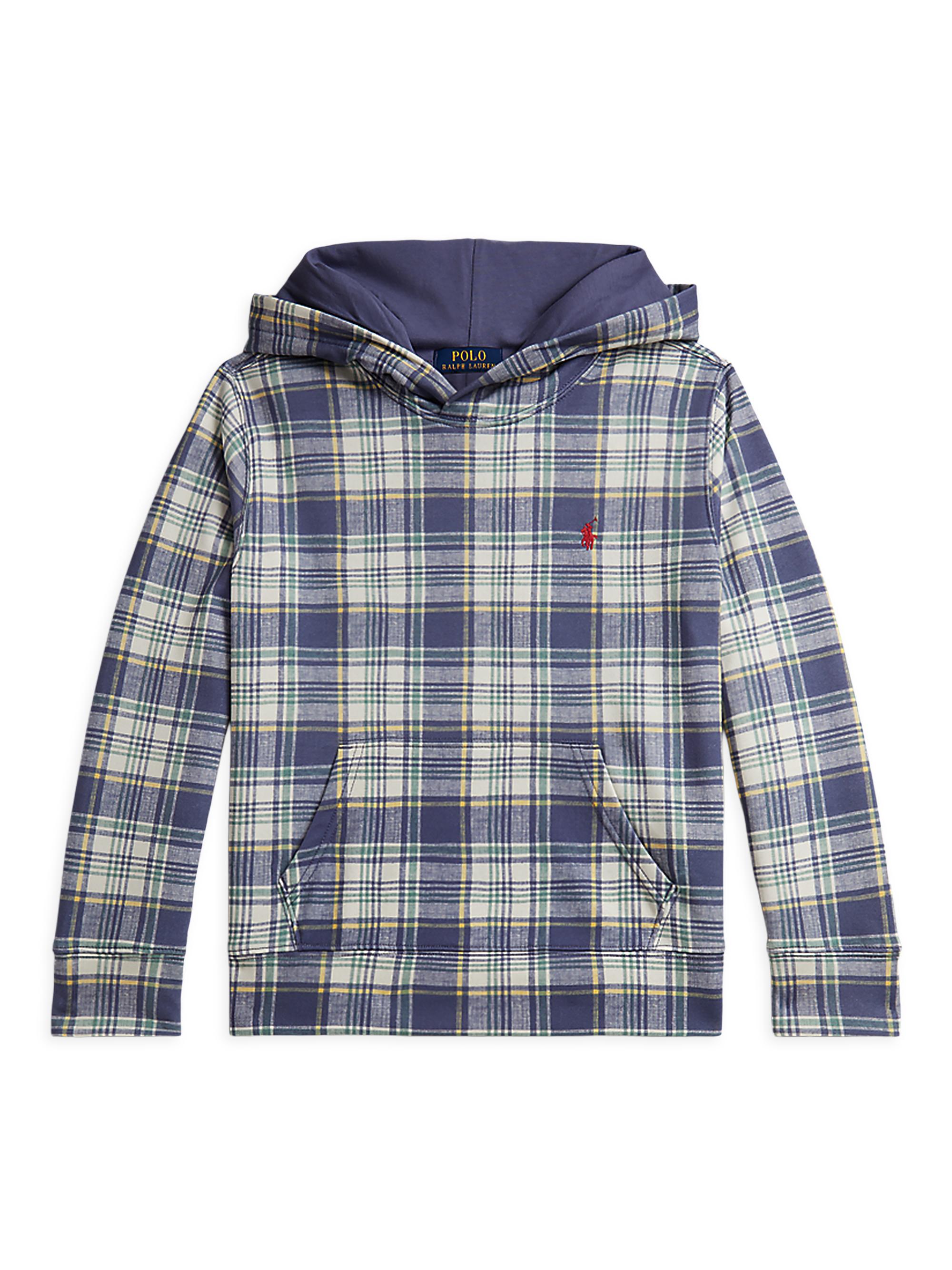 Polo Ralph Lauren Little Boy's & Boy's Plaid French Terry Hoodie