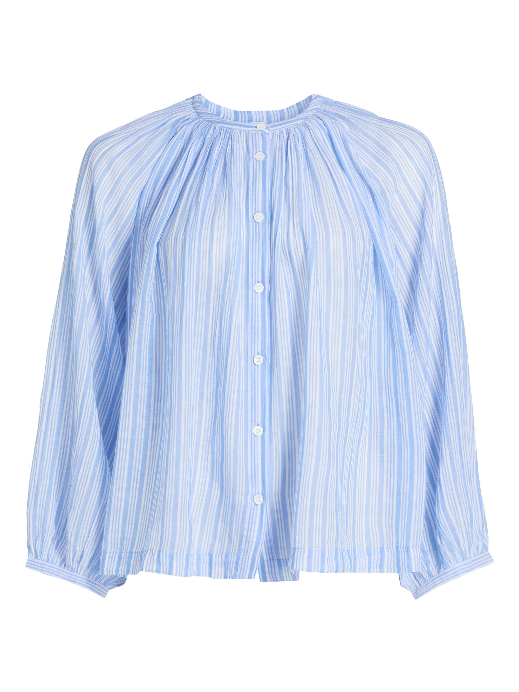 DÔEN Women's Jonie Striped Cotton Relaxed-Fit Top - Salerno Stripe