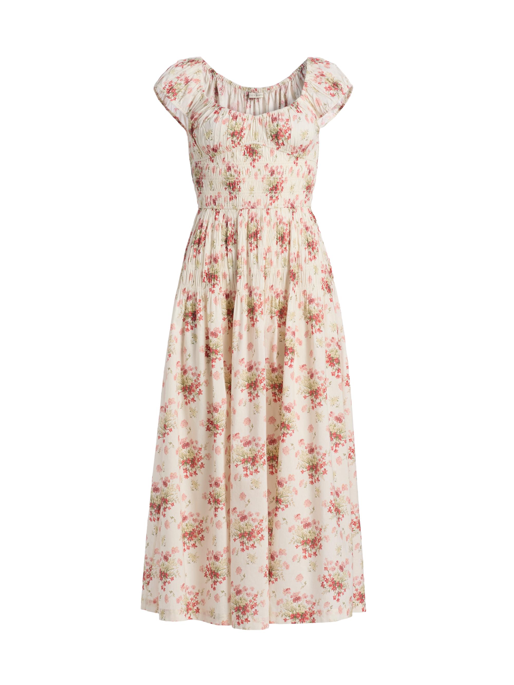DÔEN Women's Quinette Floral Midi-Dress - Lantana Floral