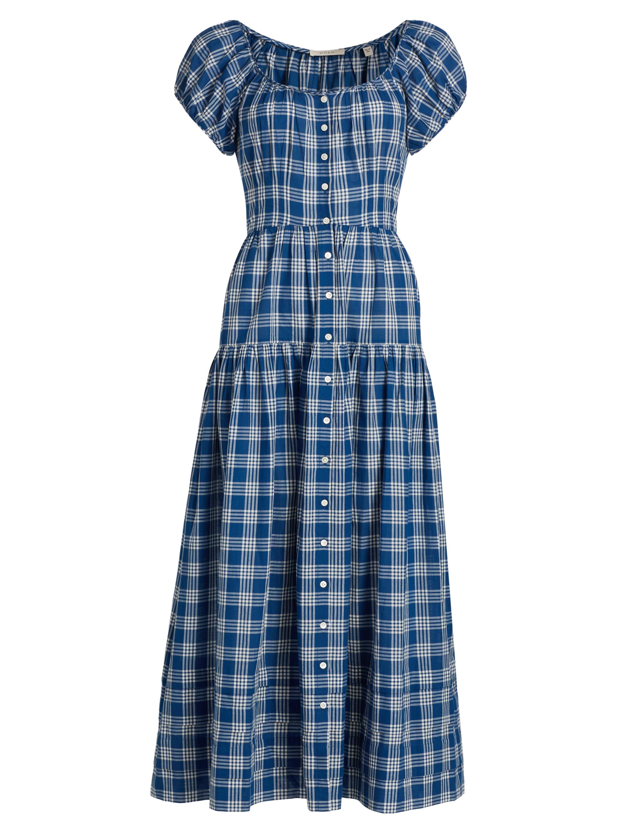 DÔEN Women's Valenne Plaid Button-Front Midi-Dress - Dorset Plaid
