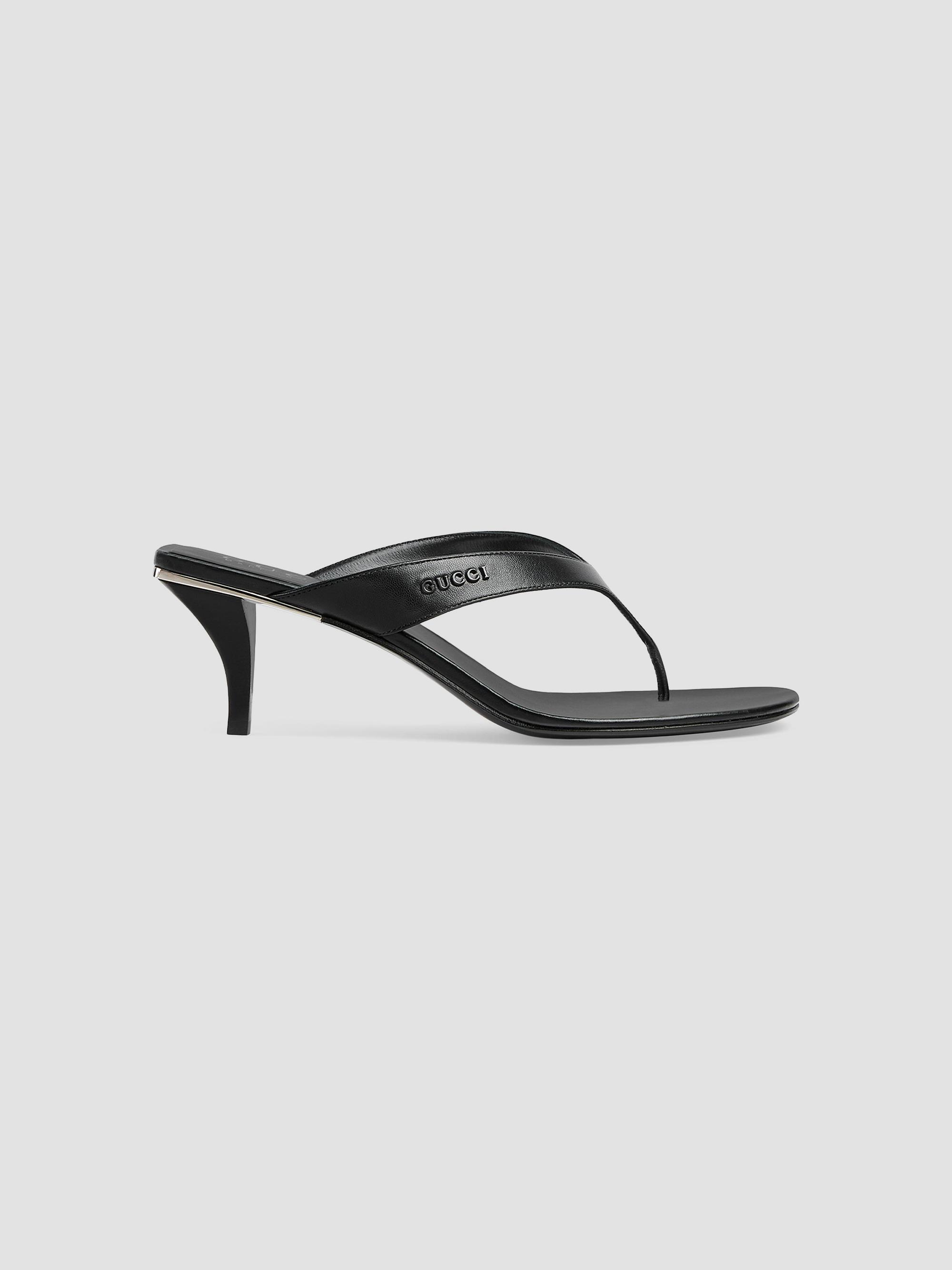 Gucci Vittoria 55MM Leather Thong Sandals | Saks Fifth Avenue