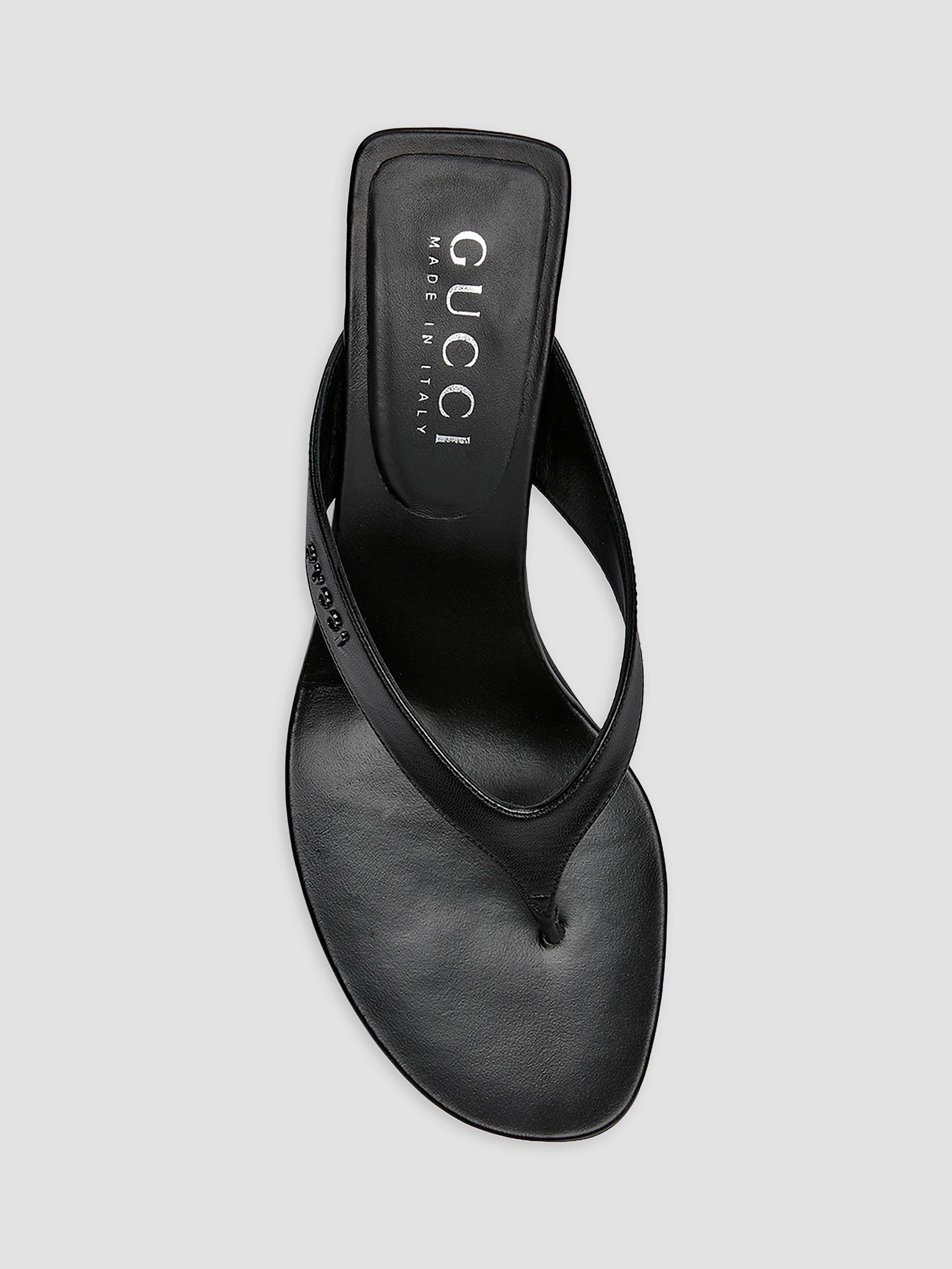 Gucci Vittoria 55MM Leather Thong Sandals | Saks Fifth Avenue