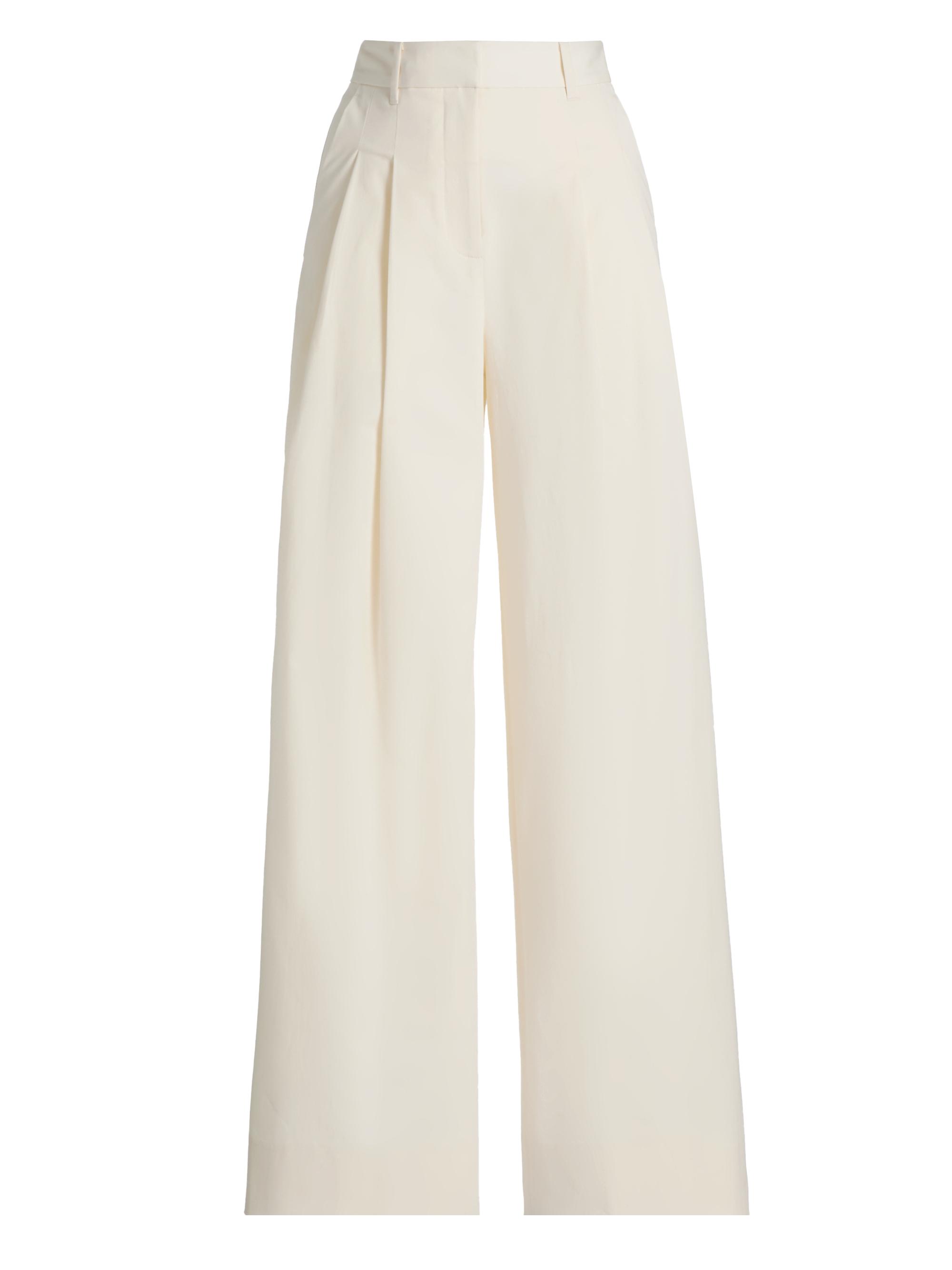 Derek Lam 10 Crosby Women's Juliana Twill Wide-Leg Trousers - Soft White