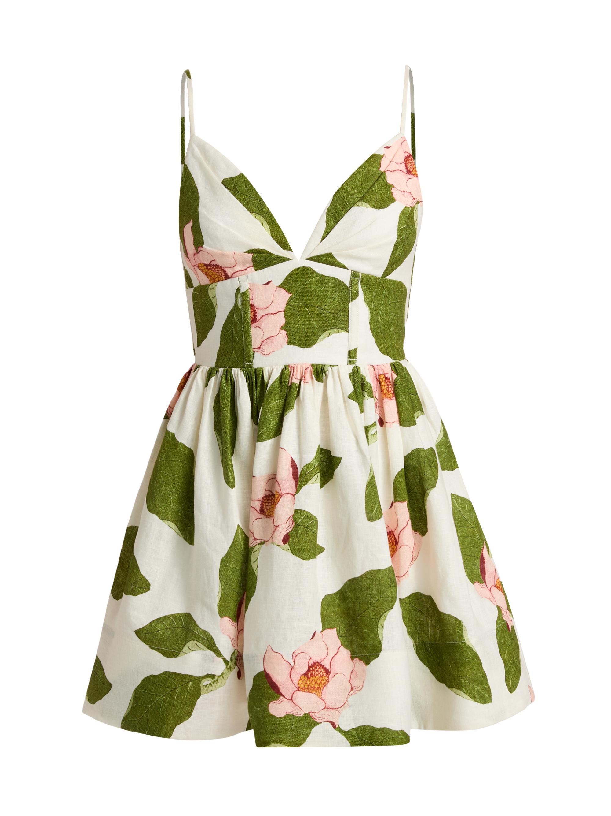 Cara Cara Women's Pero Floral Linen Minidress - Lotus