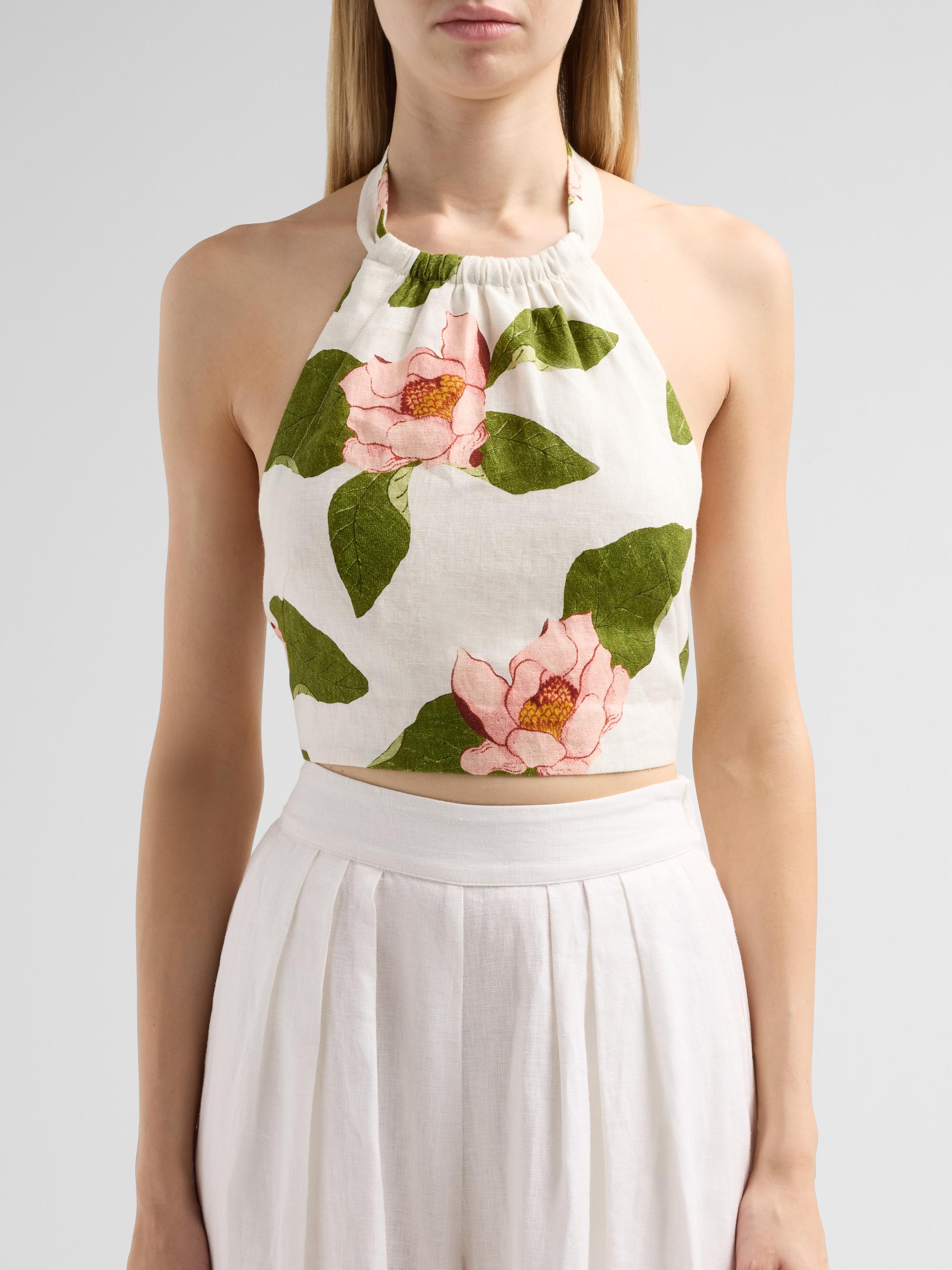 Cara Cara Women's Dahlia Floral Halter Top - Lotus | Thumbnail 5