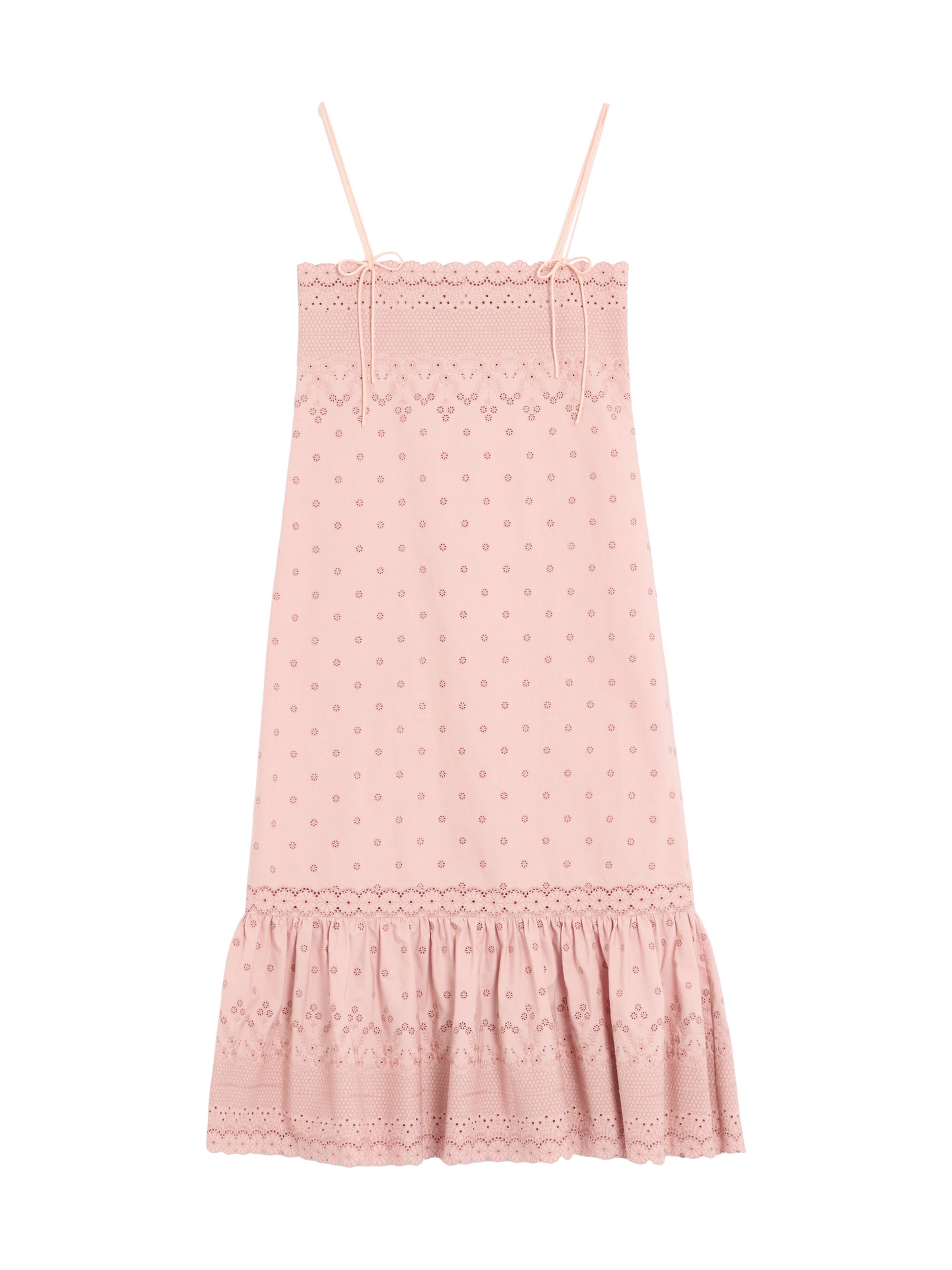 Valentino Garavani Women's Midi Dress in Sangallo with Fleur A Jours Margheritine - Pink