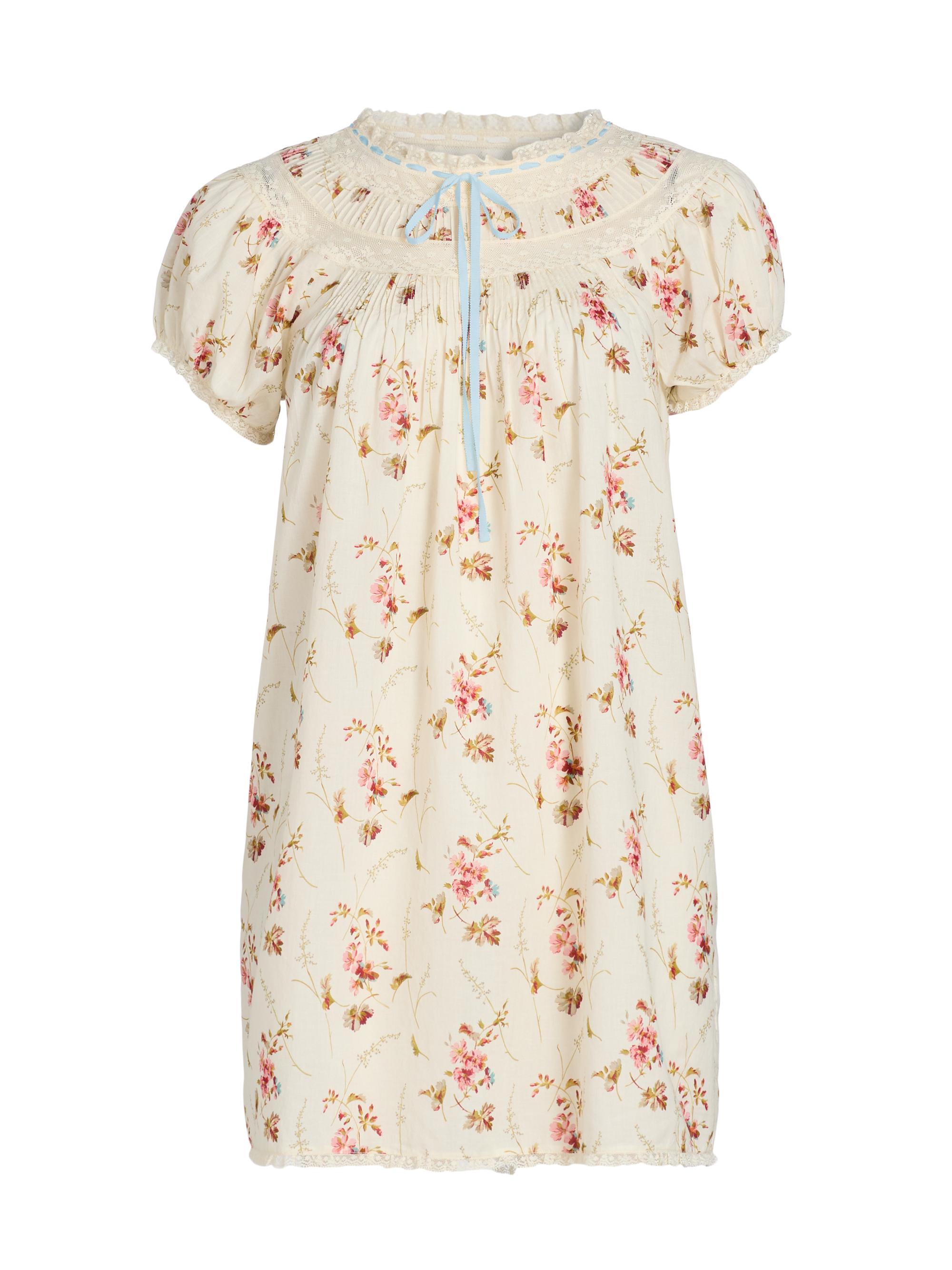 DÔEN Women's Daphne Floral Cotton Minidress - Blanc Prarie Rose