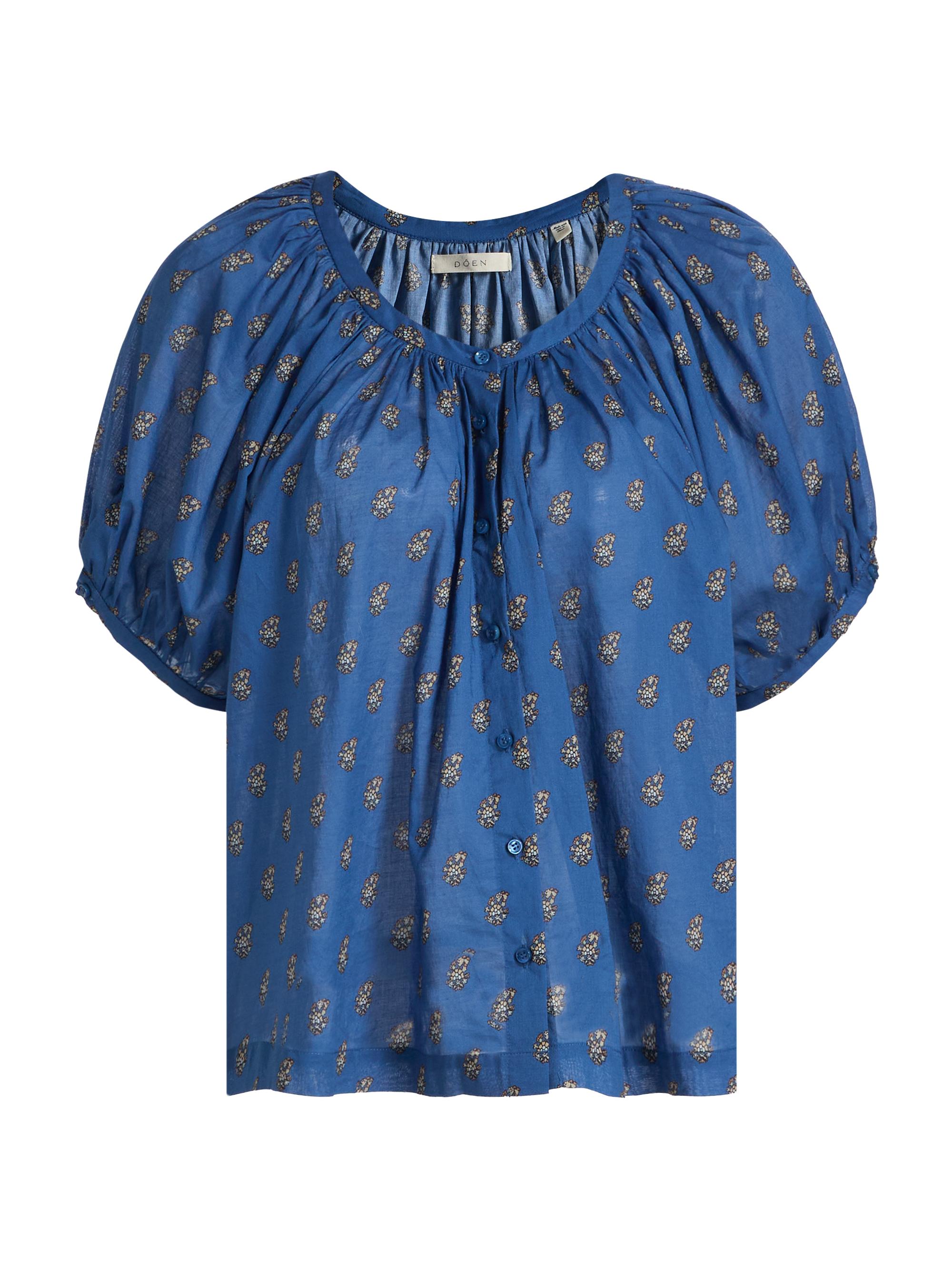 DÔEN Women's June Printed Cotton Top - Eartha Paisley