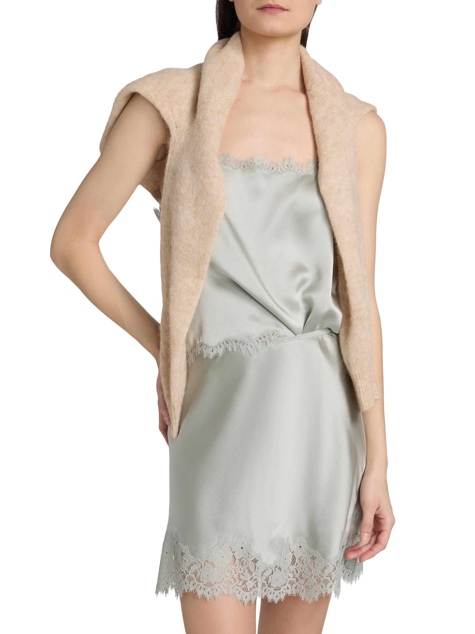 DÔEN Loure Lace-Trim Silk Camisole Top | Saks Fifth Avenue