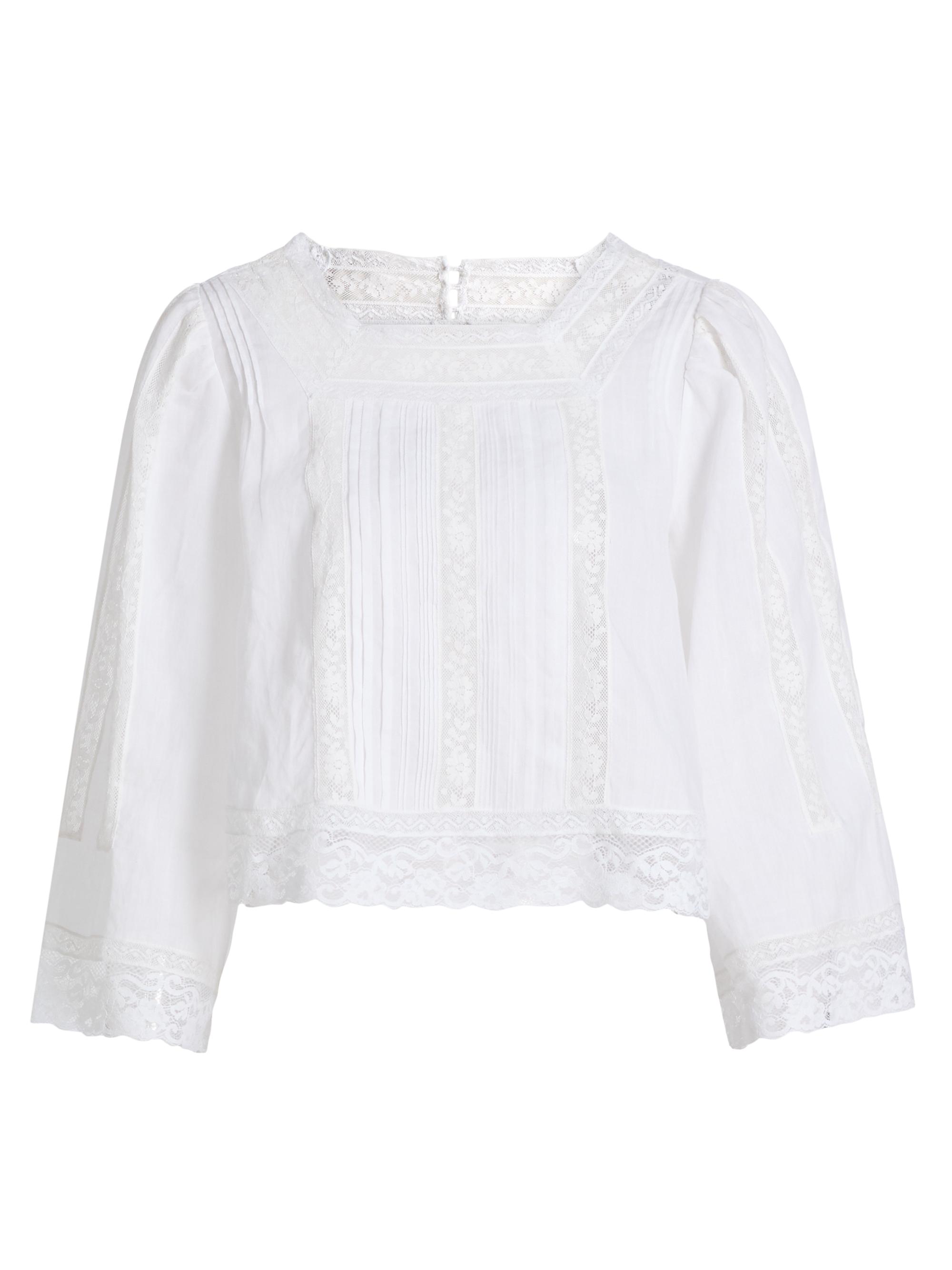 DÔEN Women's Solistice Lace-Trim Top - Salt