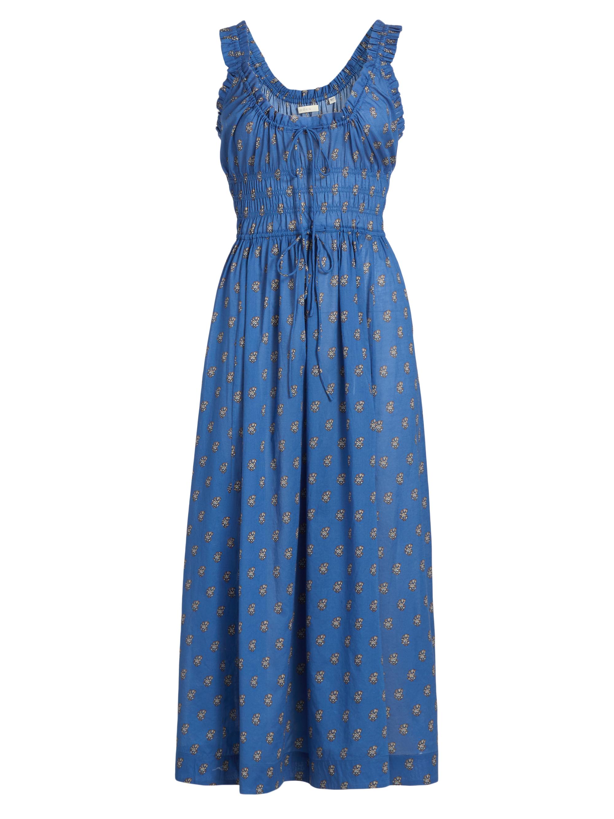 DÔEN Women's Emmaretta Floral Foulard Cotton Midi-Dress - Eartha Paisley