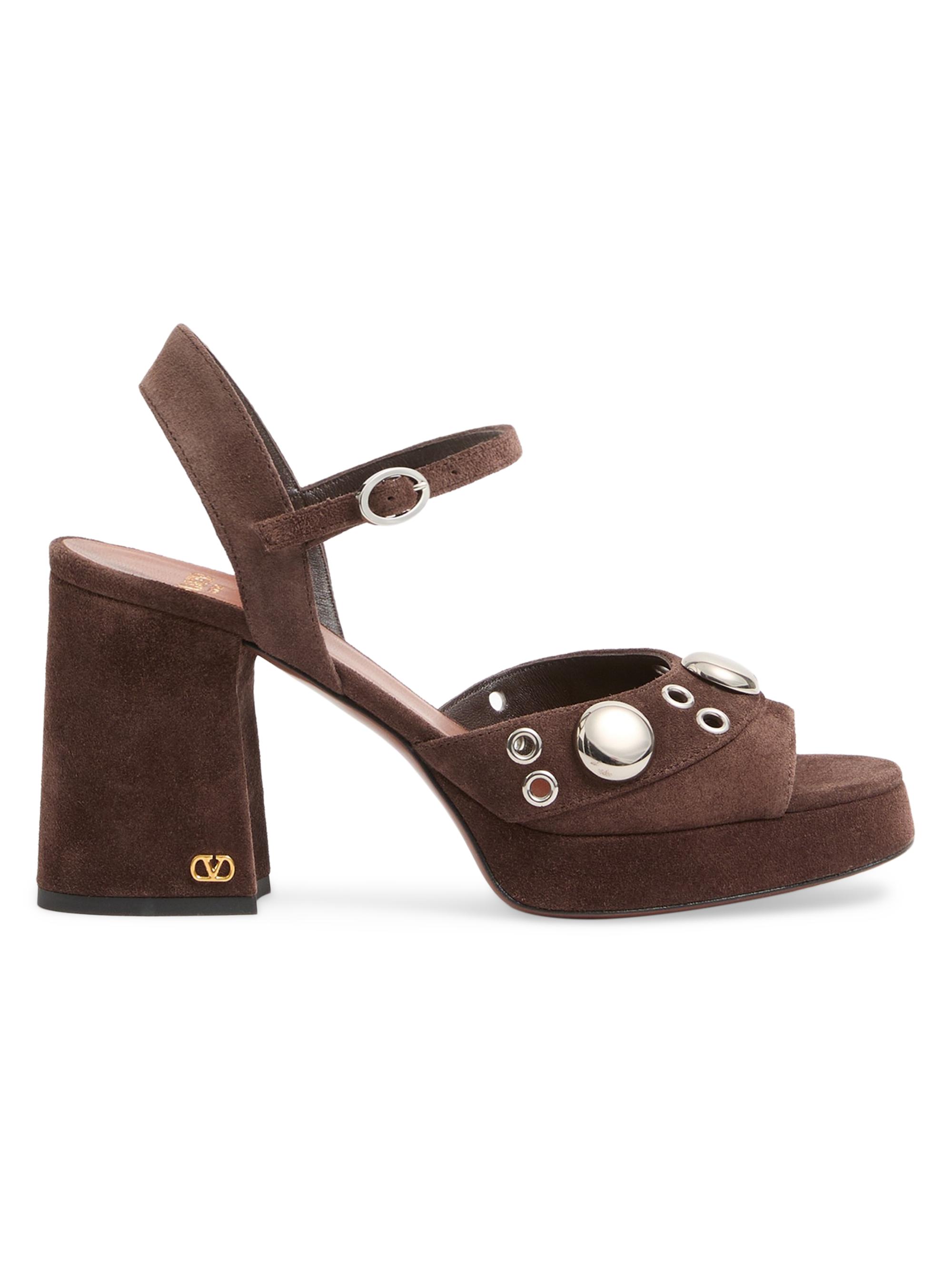 Valentino Garavani Nellcote 90MM Platform Sandals in Split Leather