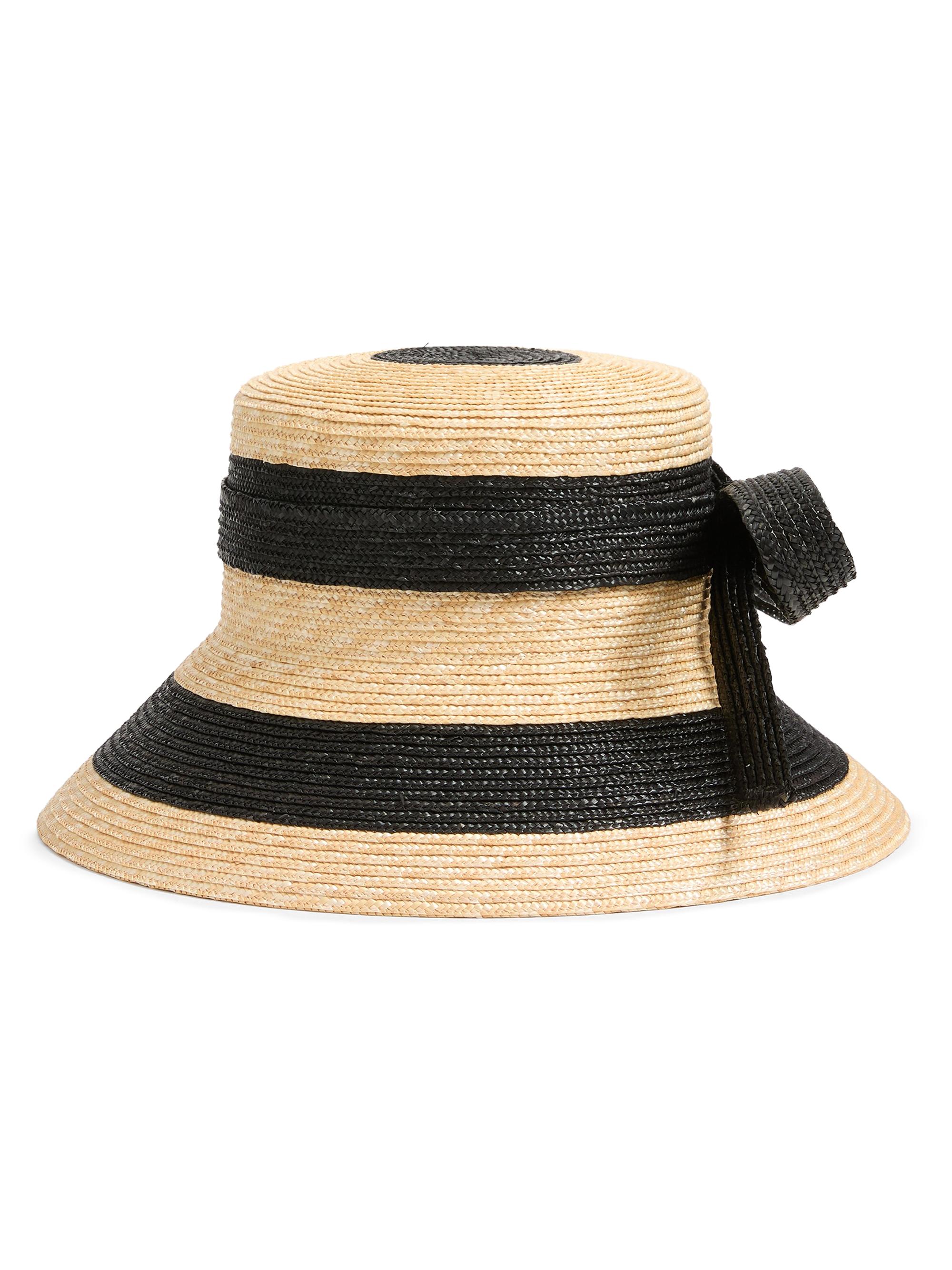 Valentino Garavani Men's VLogo Signature Straw Bucket Hat - Black Natural | Thumbnail 6