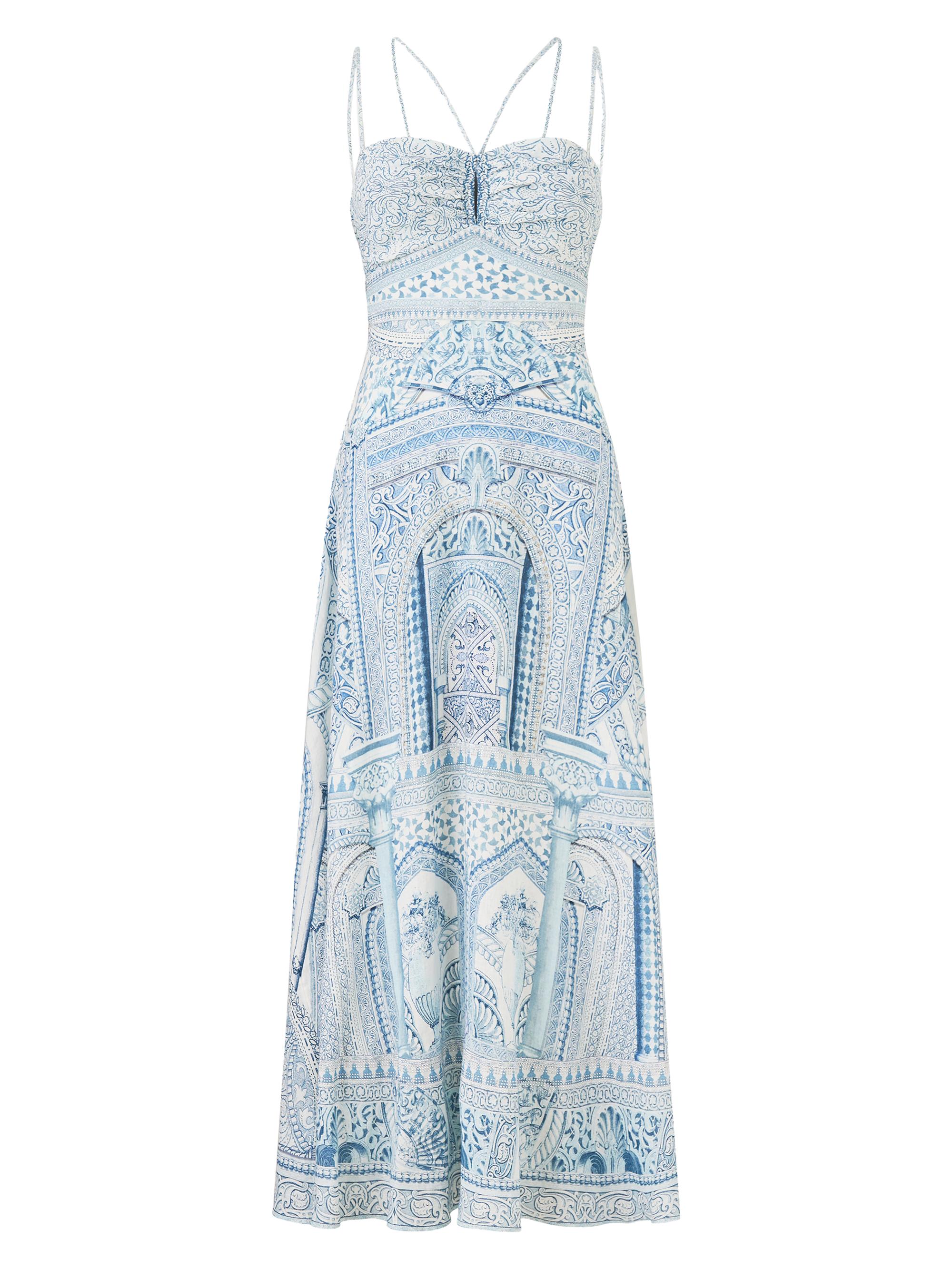 Camilla The Hum Of The Alhambra Strap Detail Midi-Dress | Saks Fifth Avenue