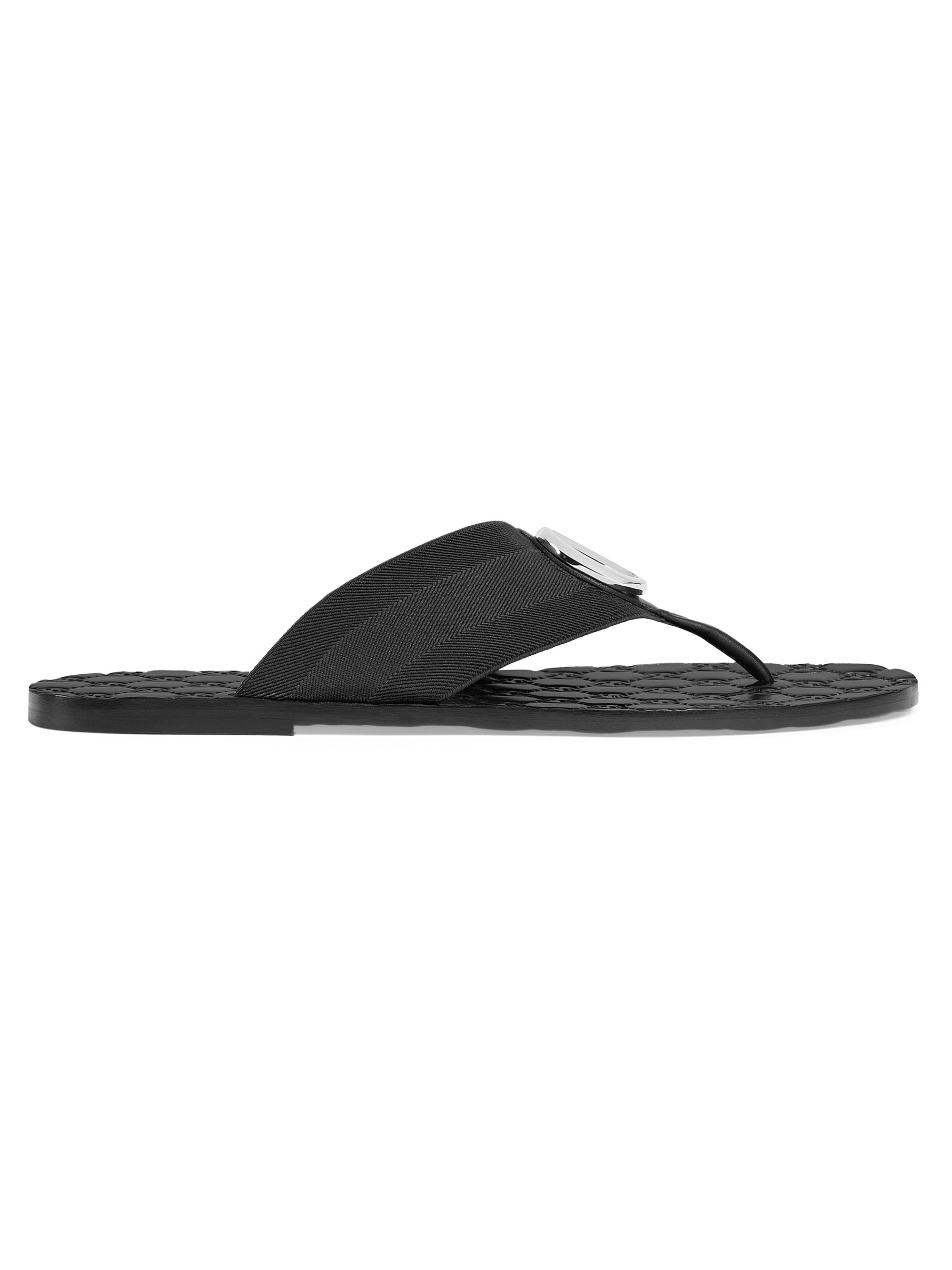 Gucci Men's Riviera Logo Flip-Flops - Black