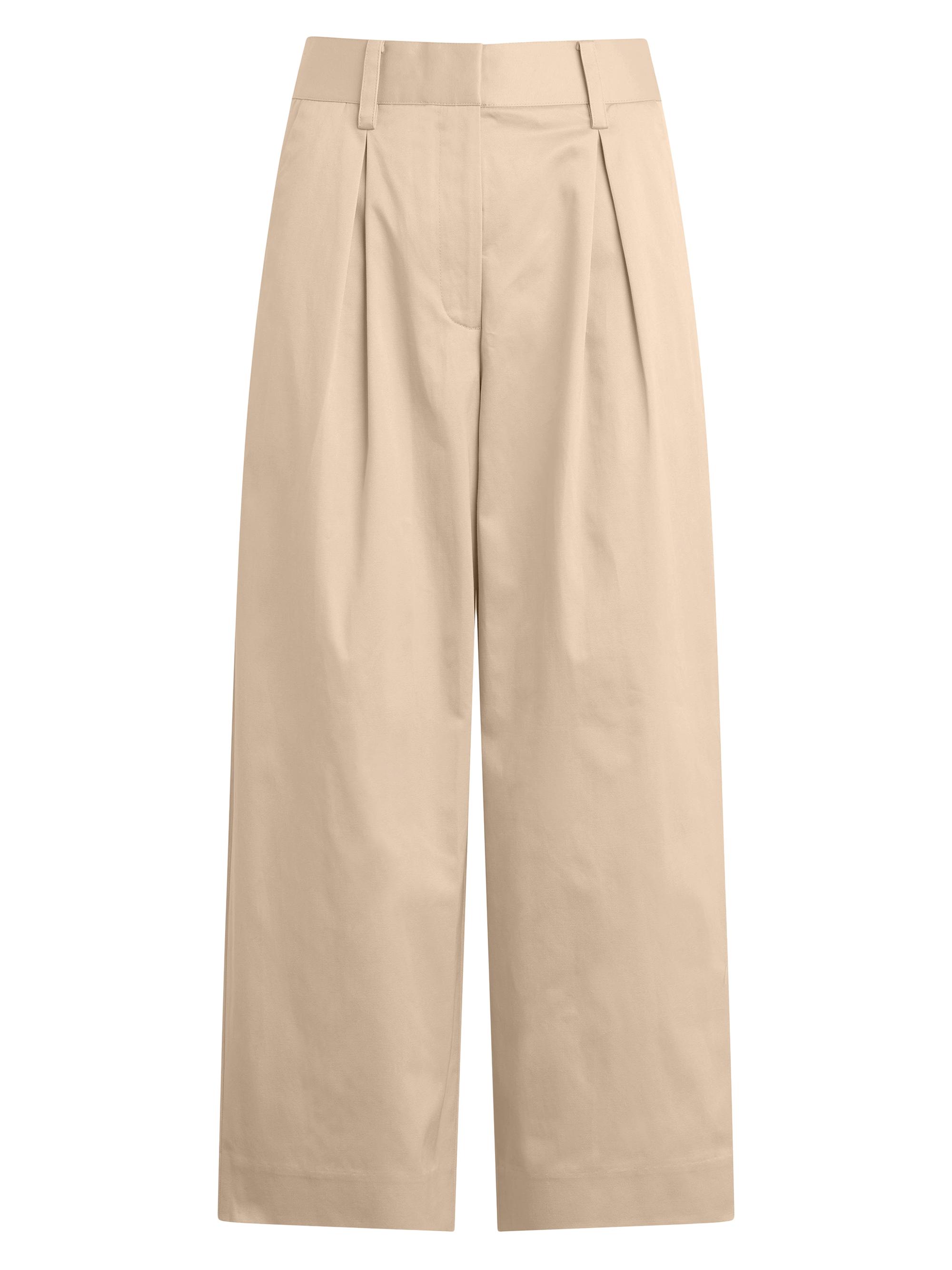 Favorite Daughter Women's The London High-Rise Wide-Leg Crop Trousers - Light Khaki