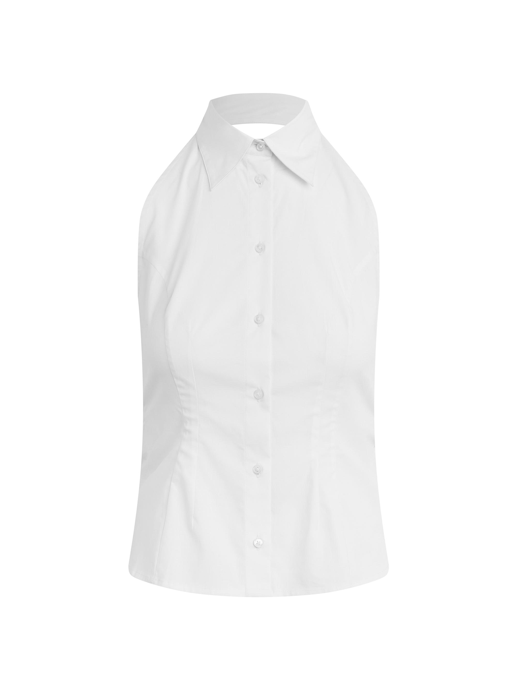 Favorite Daughter Women's The Behind The Bow Cotton Back-Tie Top - White